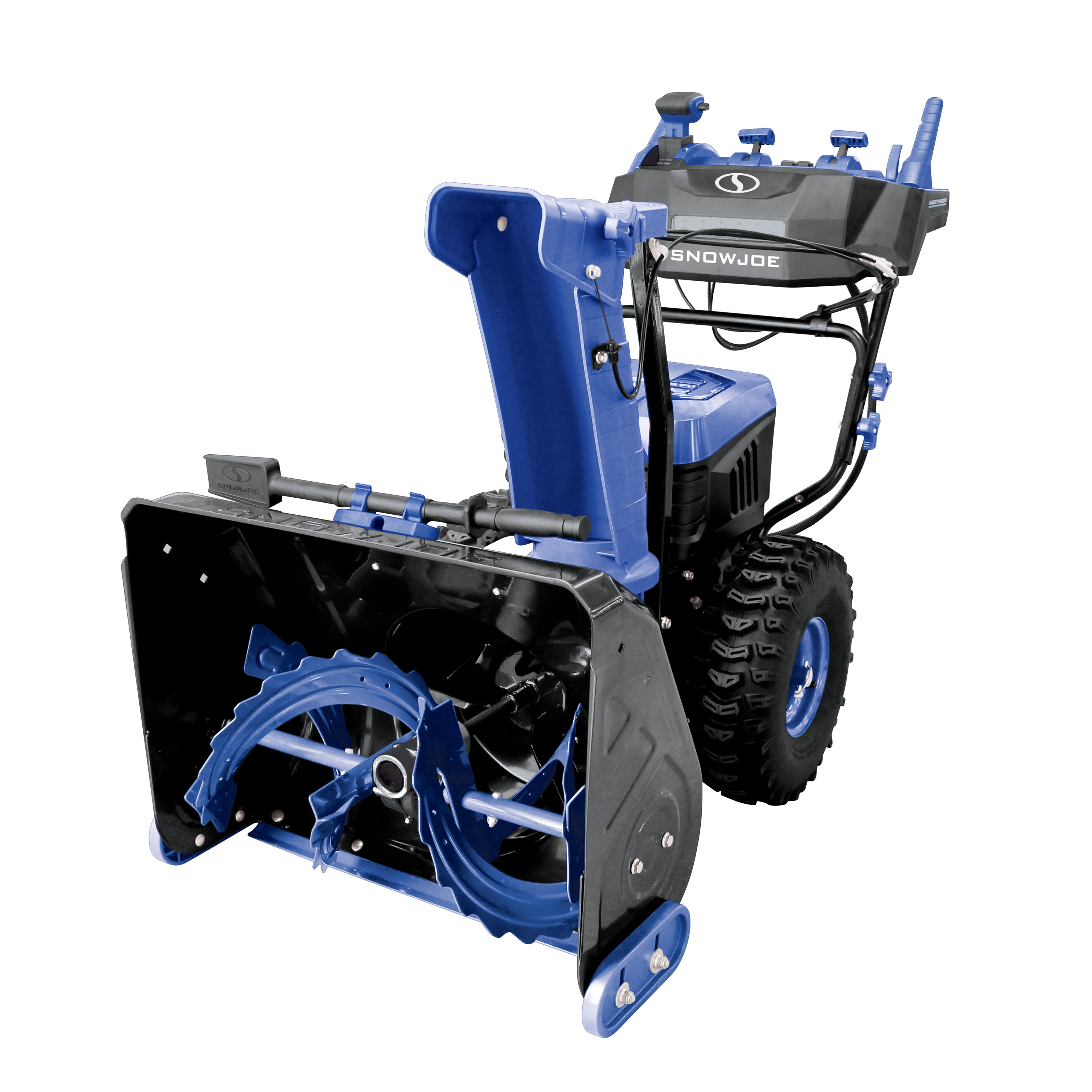 Snow Joe 96-Volt* MAX IONMAX Cordless Brushless Self-Propelled Dual-Stage Snow Blower | 24-inch | W/ 4 x 12.0-Ah Batteries + 2 x Dual Port Chargers