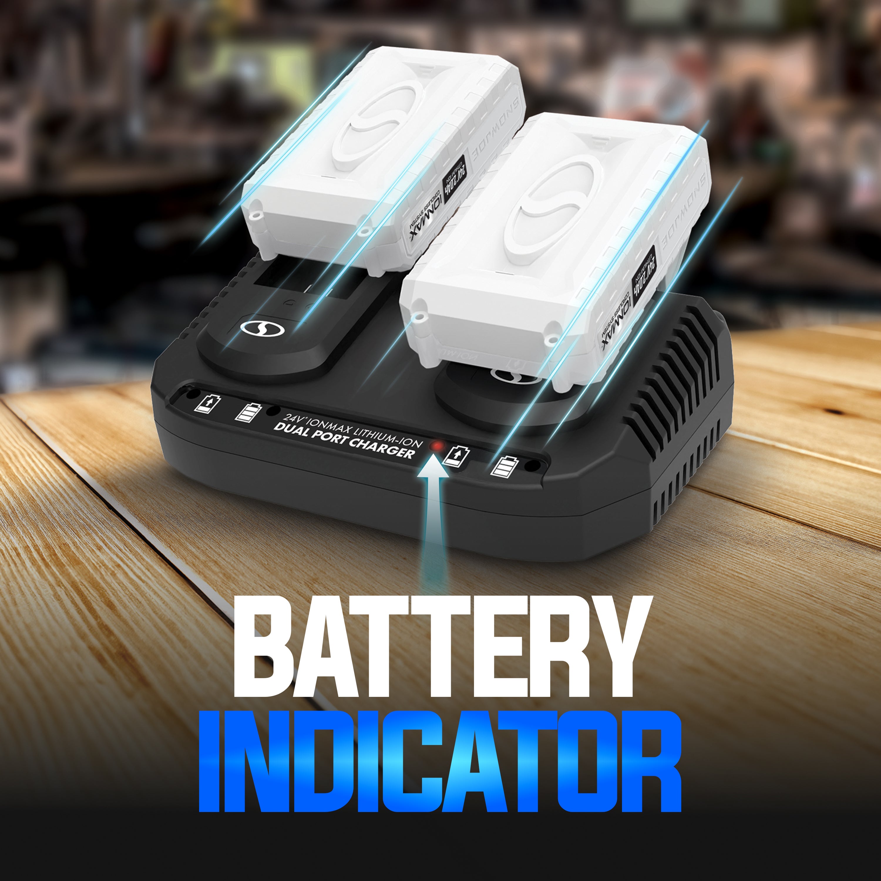 Snow Joe + Sun Joe CERTIFIED AUTHENTIC IONMAX Dual Port Quick Charge Docking Station