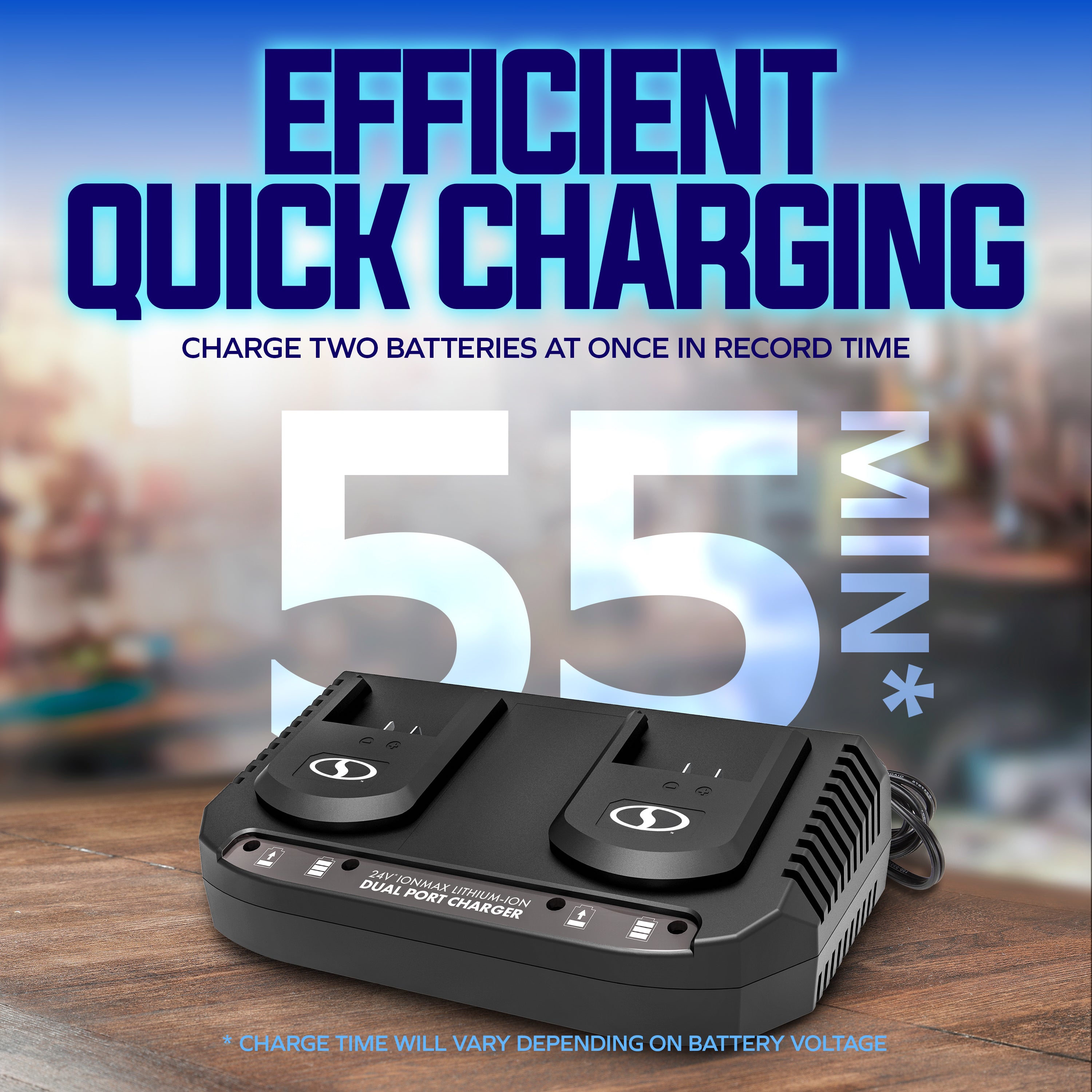 Snow Joe + Sun Joe CERTIFIED AUTHENTIC IONMAX Dual Port Quick Charge Docking Station