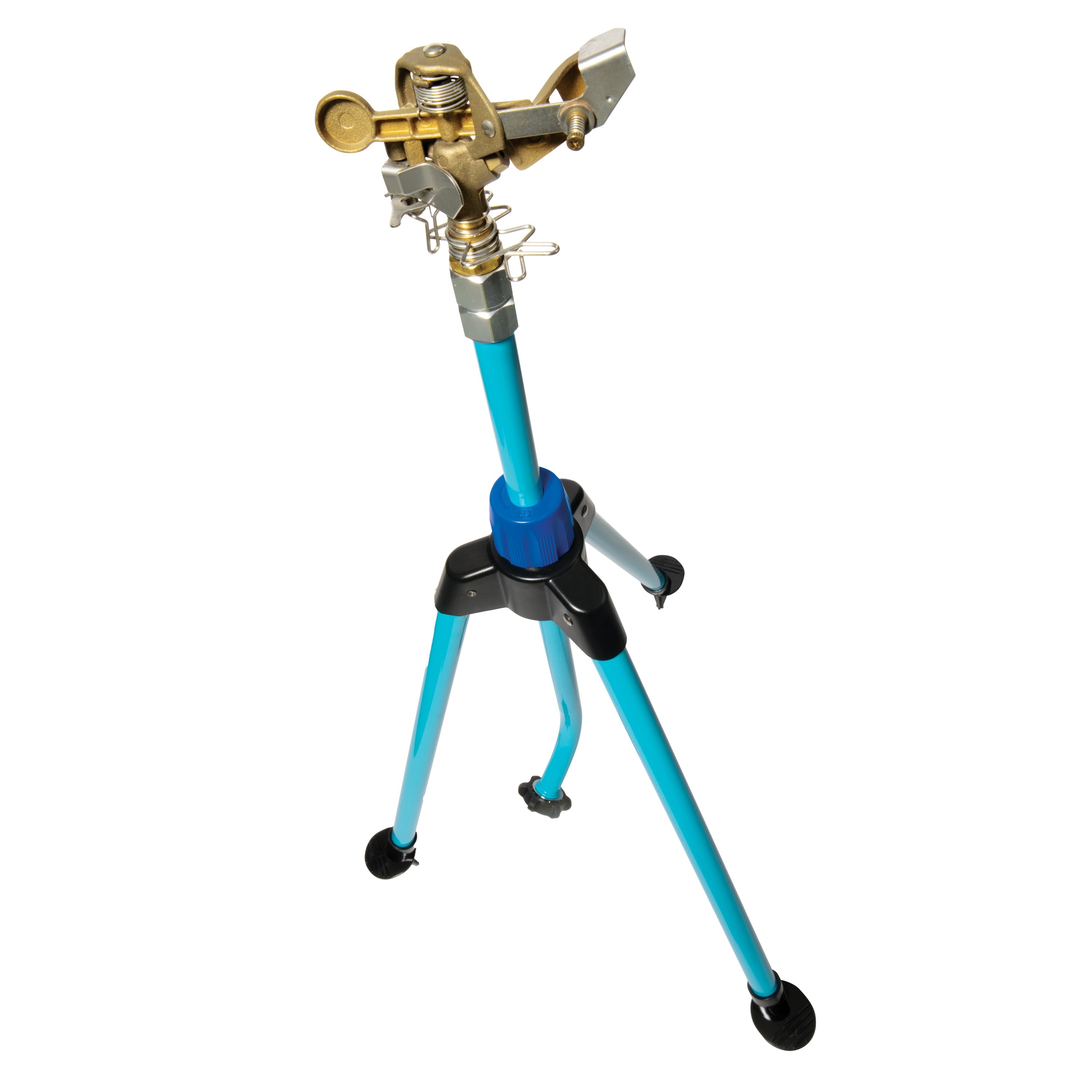 Aqua Joe AJ-IST39BM Indestructible Brass Impulse 360 Degree Sprinkler | Telescoping | 1390 sq ft Max Coverage