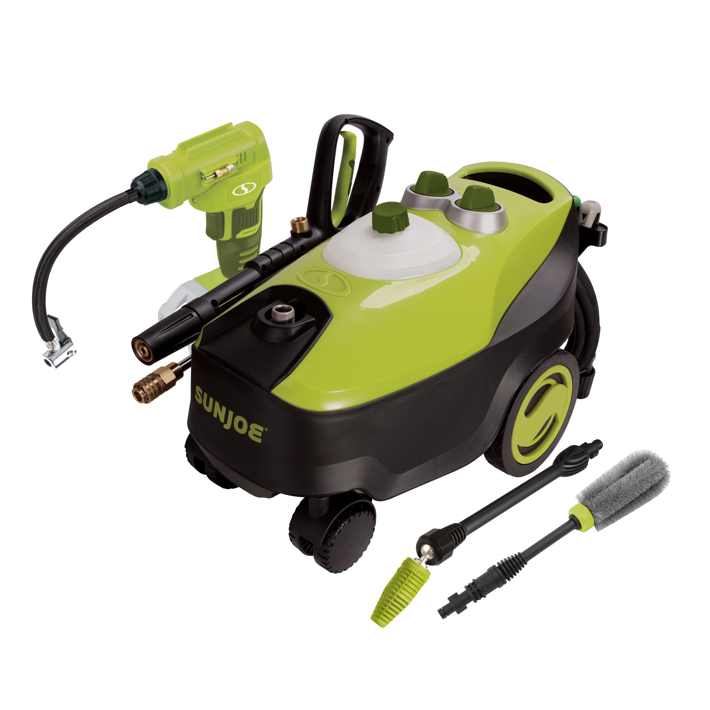 Sun Joe AUTO-BDL Automotive Bundle | W/ Go Anywhere Pressure Washer, Accessories, and Cordless Air Compressor | 2030 PSI Max* | 1.76 GPM*