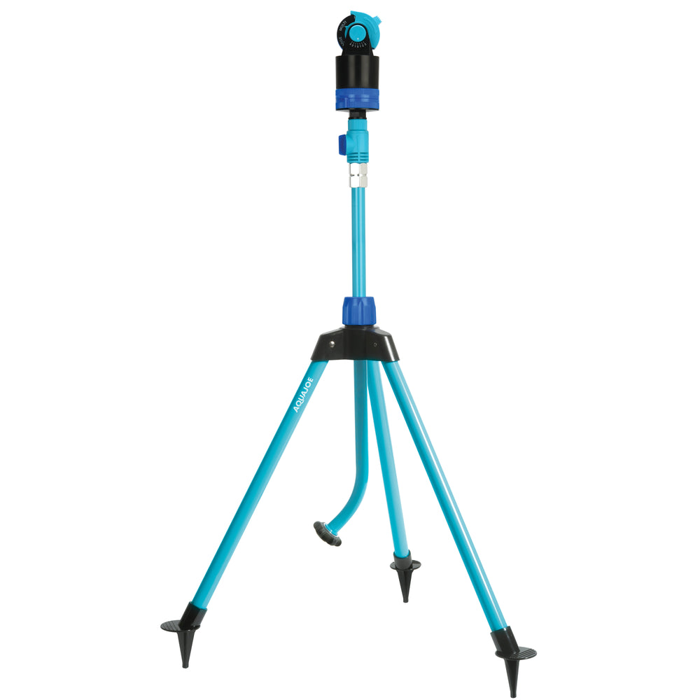 Aqua Joe 45-inch Indestructible Turbo Drive 360 Degree Telescoping Tripod Lawn and Garden Sprinkler and Mister.