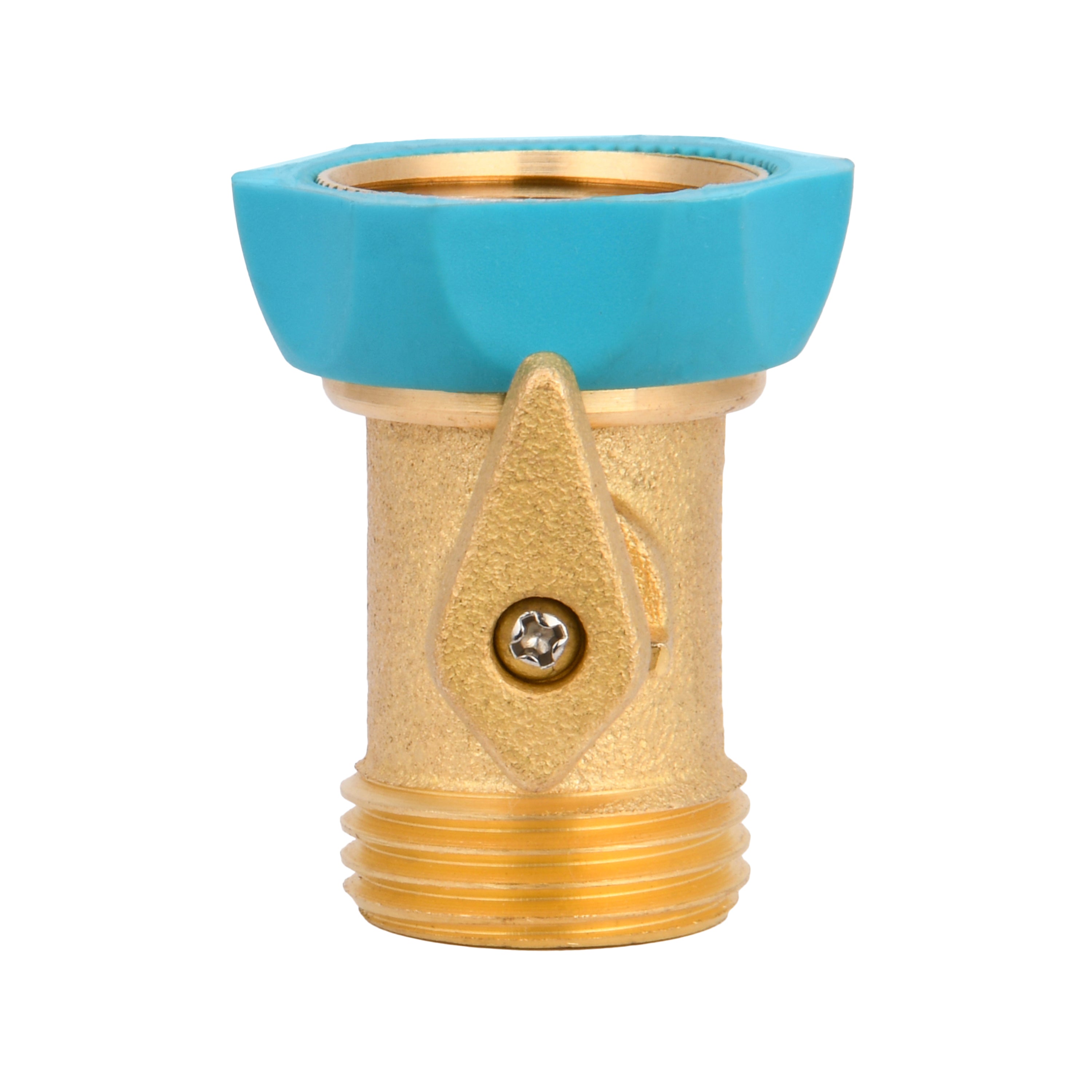 Aqua Joe brass Indestructible Series Heavy-Duty Hose Shut Off Valve.