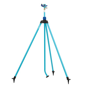 Aqua Joe 72-inch Indestructible Zinc Impulse 360-Degree Telescoping Tripod Sprinkler.