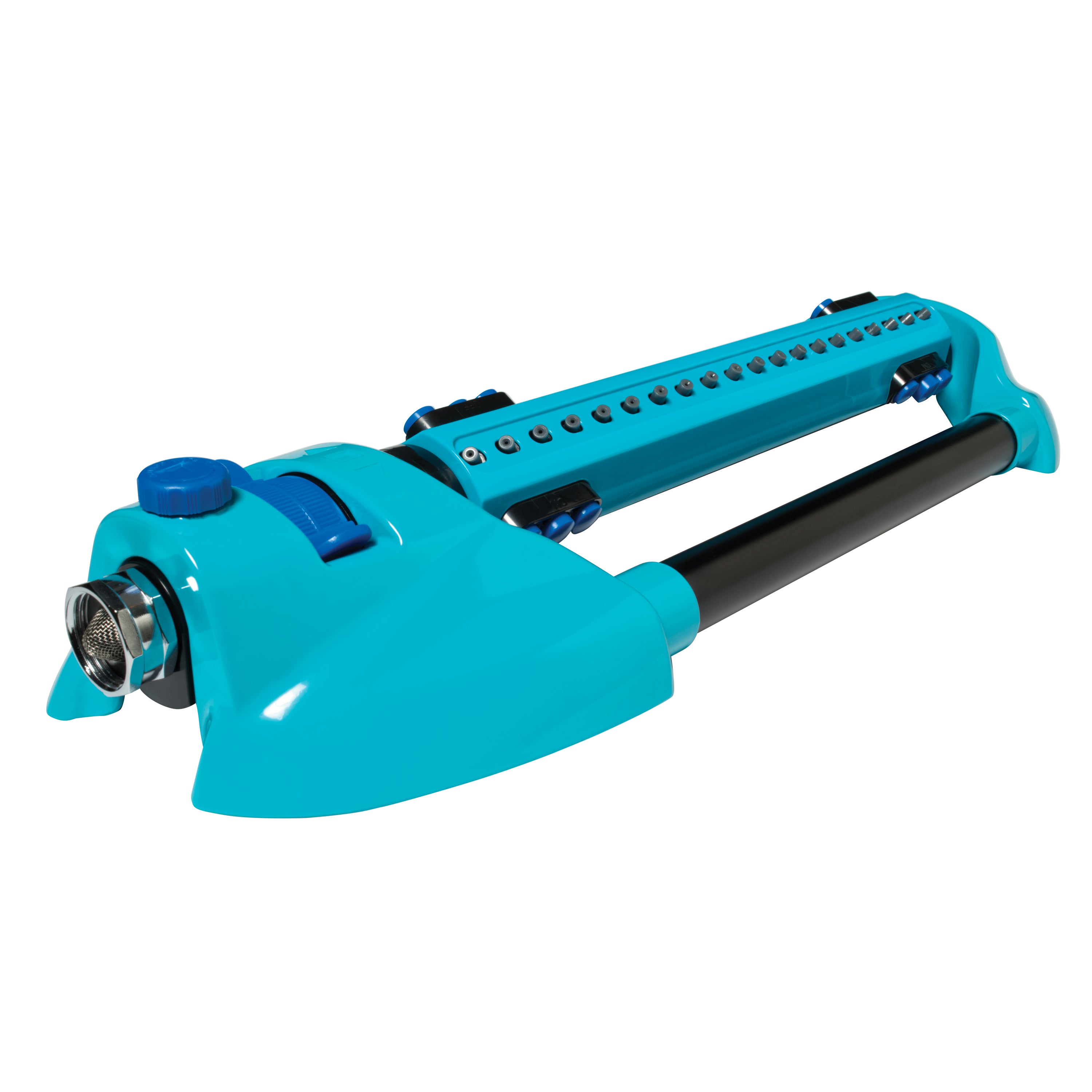 Aqua Joe 20-nozzle Indestructible Metal Base Oscillating Sprinkler.