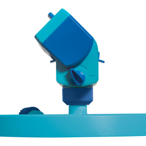 Side view of the Aqua Joe 20-Nozzle Mini Oscillating Sprinkler on Sled Base.