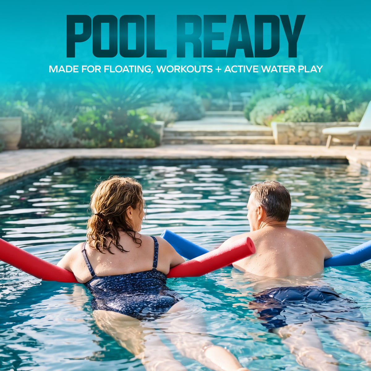 Aqua Joe pool noodle dimensions promotional panel