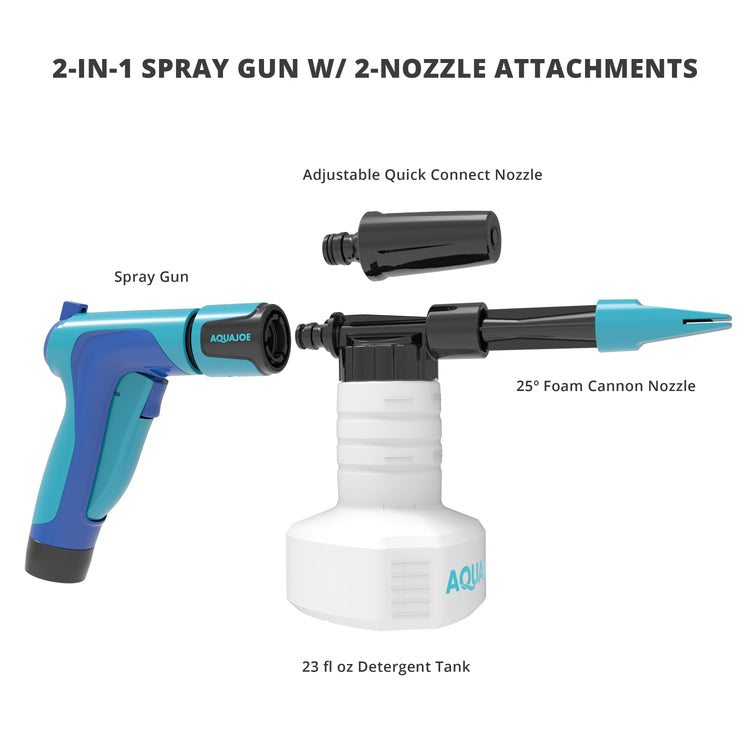 foam spray gun for garden hose Aqua Joe Hose Powered Foamer Cannon Car Wash Kit