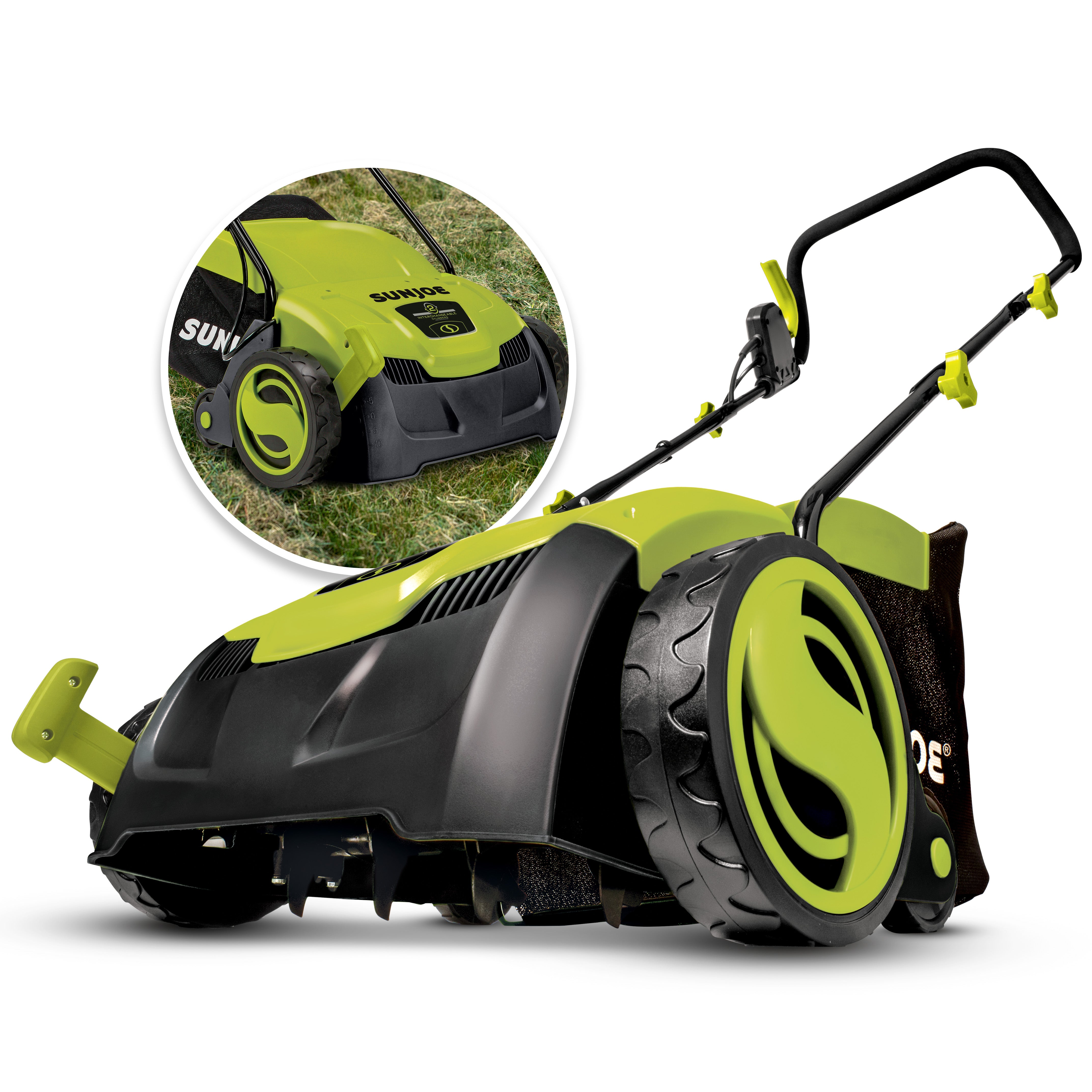 Sun Joe AJ801E Electric Lawn Dethatcher + Scarifier W/ Collection Bag | 12.6-inch | 12-Amp