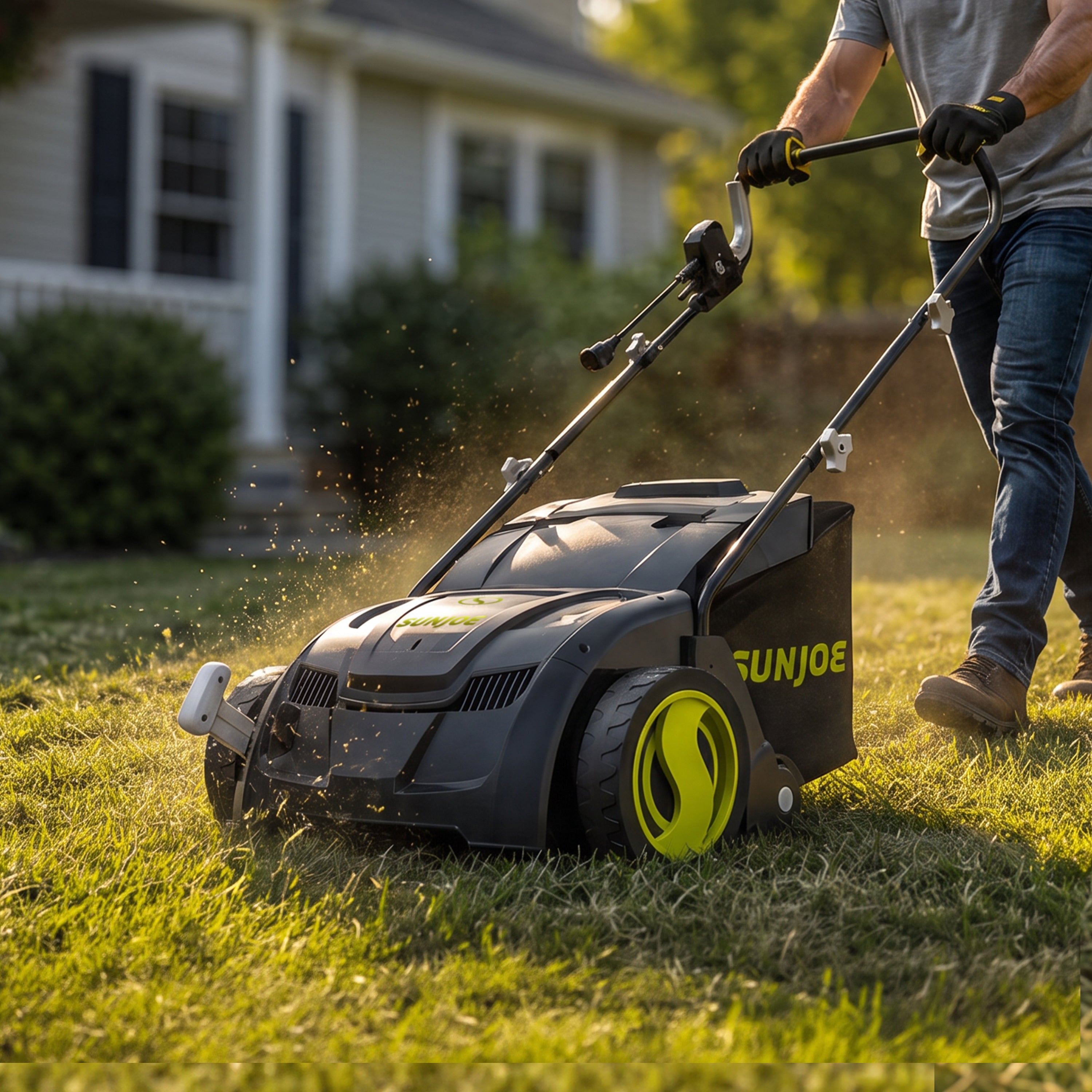 Sun Joe Electric Lawn Dethatcher + Scarifier W/ Collection Bag | 12.6-