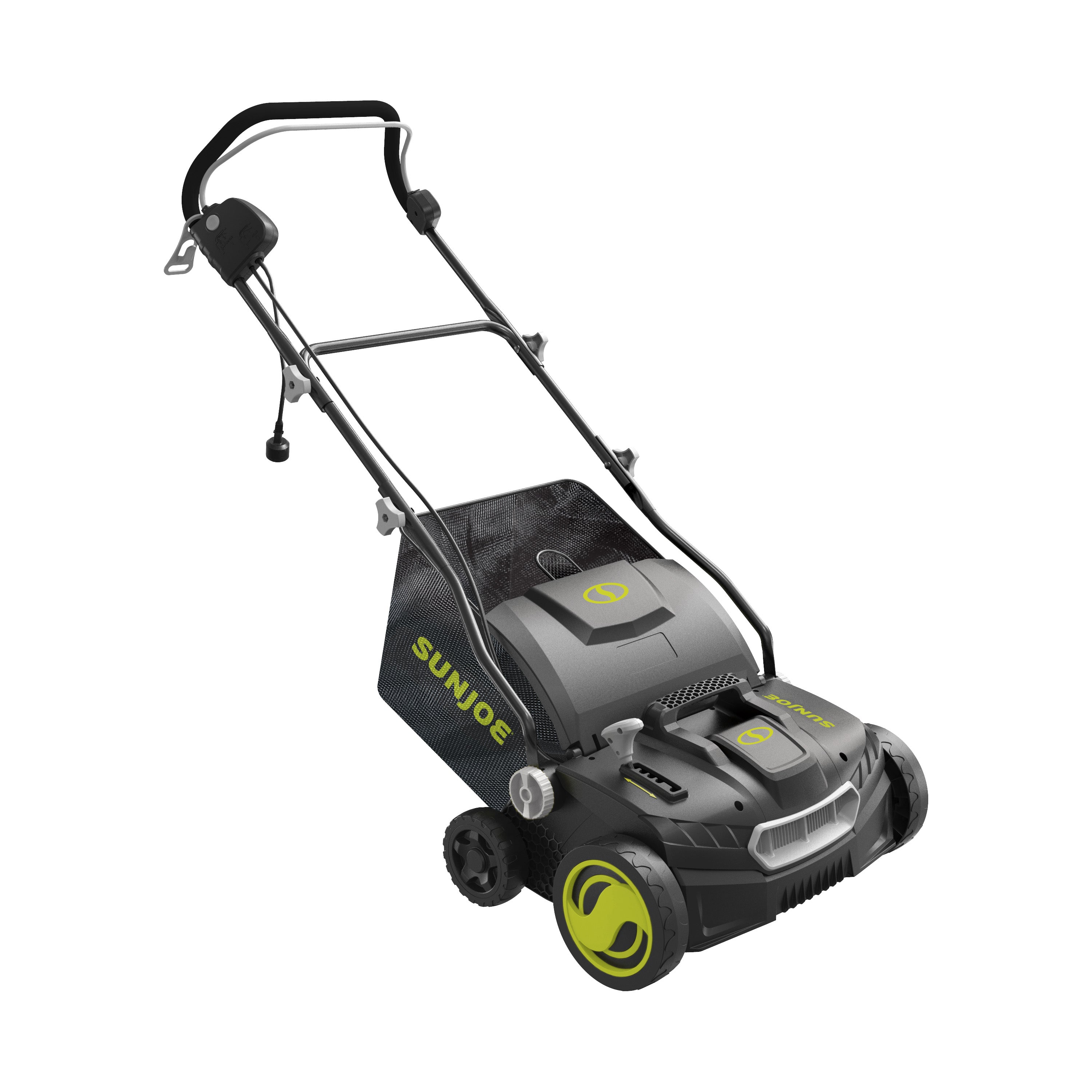 Sun Joe AJ808E Electric Lawn Dethatcher + Scarifier W/ Collection Bag | 15-inch | 15-Amp