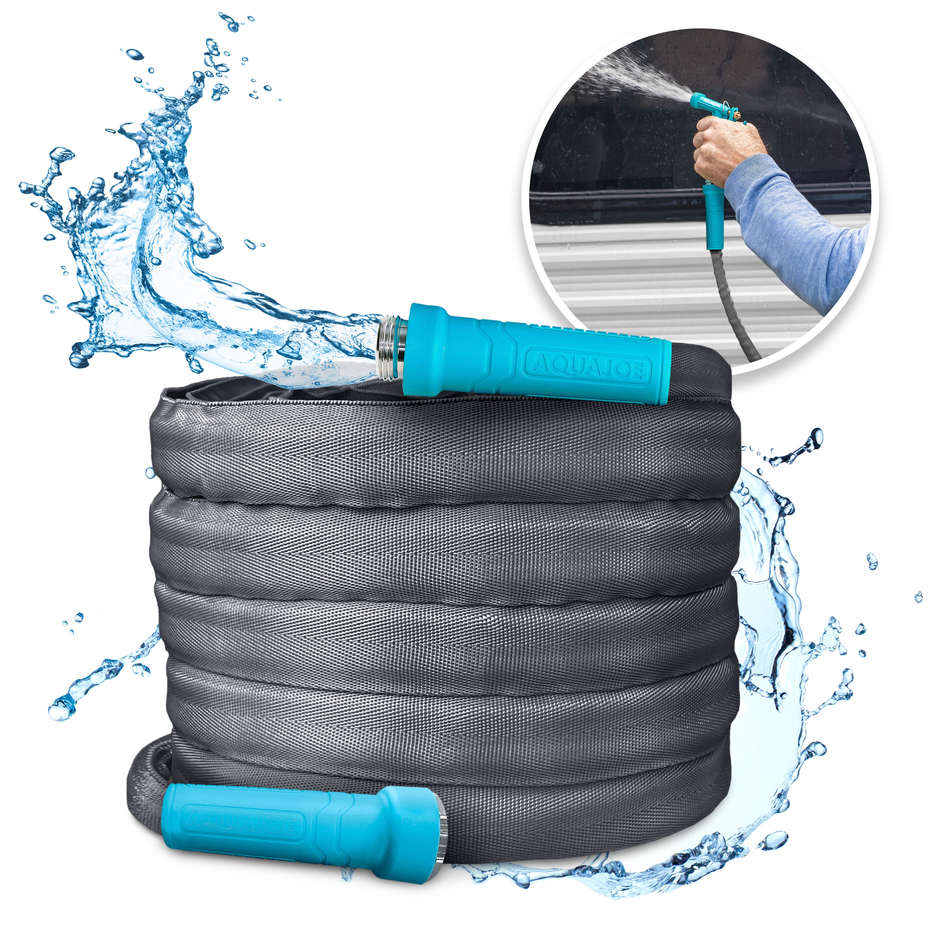 Aqua Joe AJFJH-58-MAX Superlight Fiberjacket Max Garden Hose