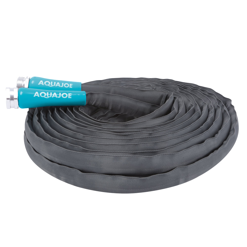 Aqua Joe 50-foot Ultra Flexible Kink Free Fiberjacket Garden Hose.