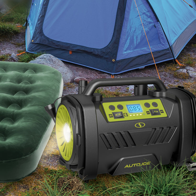 nits tent Auto Joe Hybrid 12-Volt/120-Volt AC High Volume Tire Inflator/Deflator