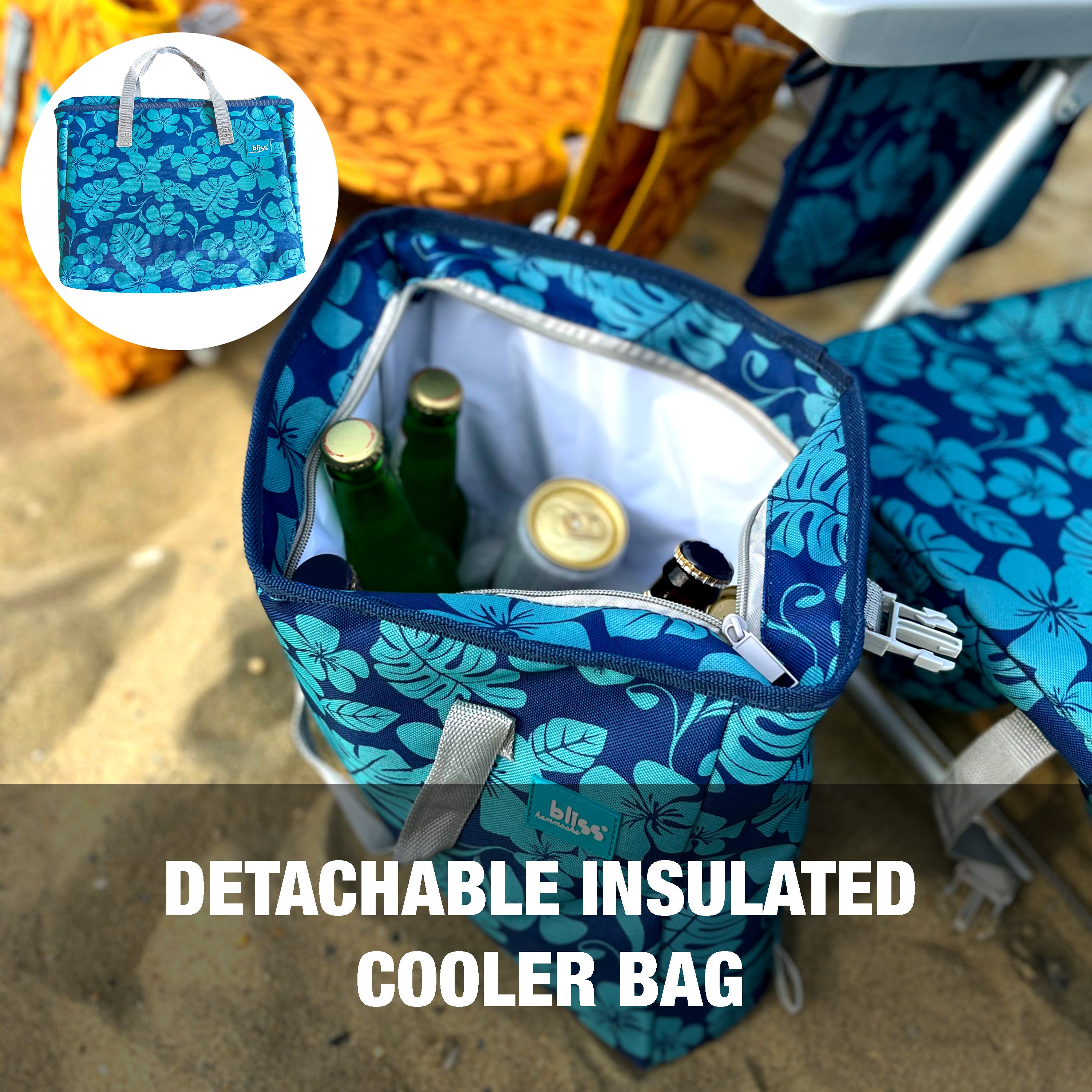 Detachable insulated cooler bag.