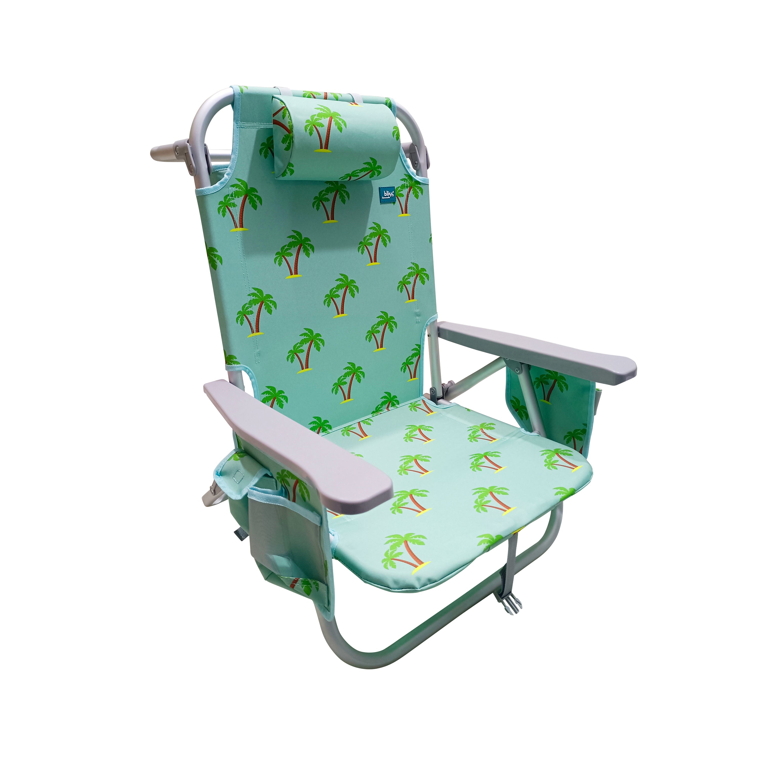 Bliss Hammocks Backpack Aluminum Palm Tree Beach Chair.