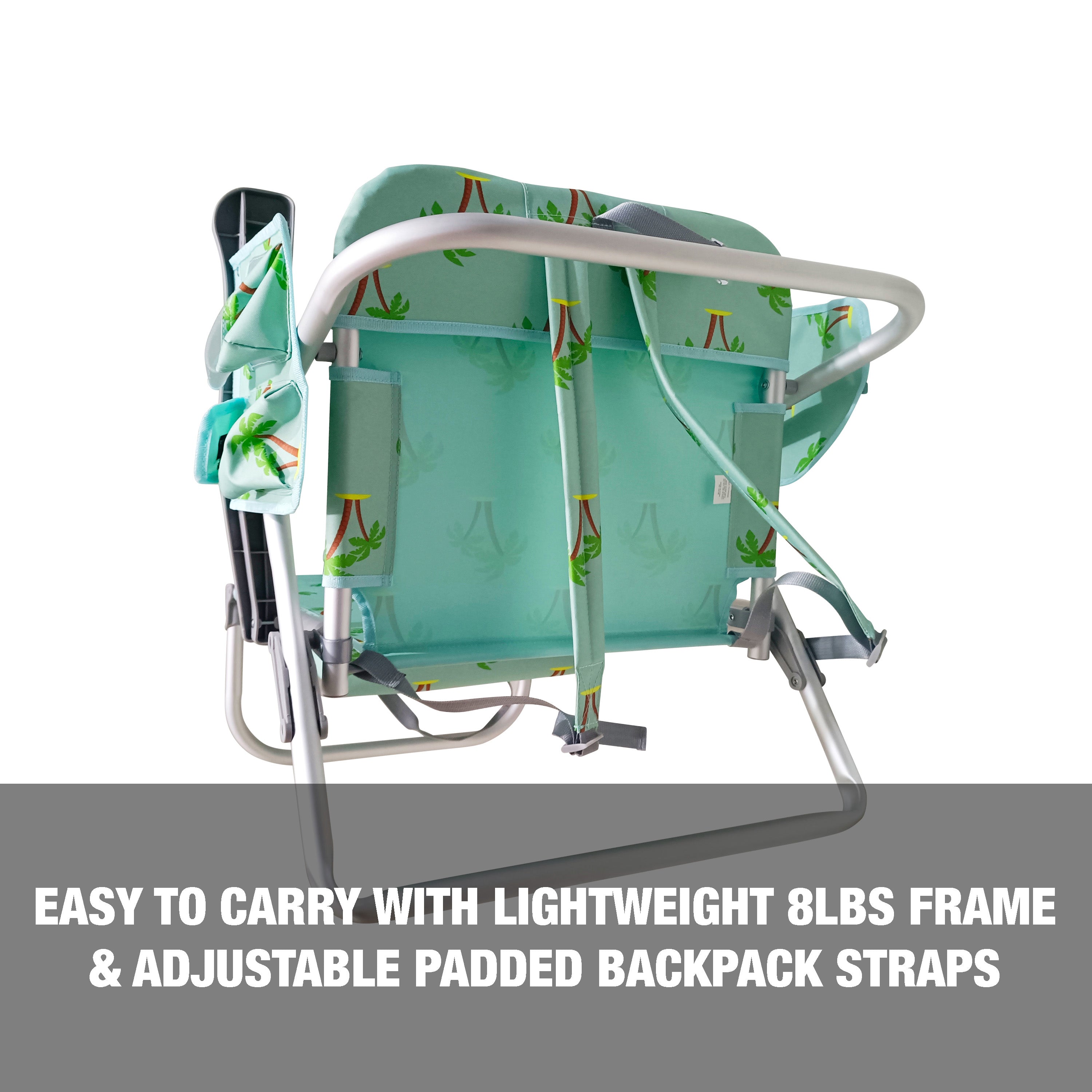 Easy to carry with lightweight 8-pound frame and adjustable padded backpack straps.