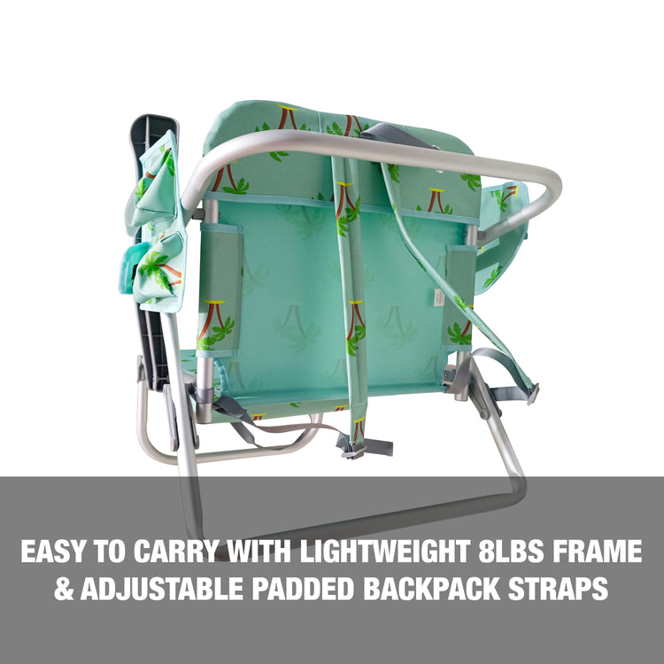 Easy to carry with lightweight 8-pound frame and adjustable padded backpack straps.