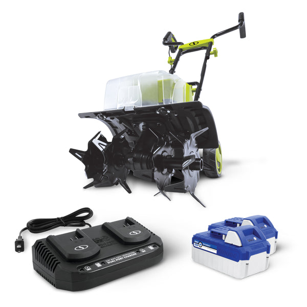 Sun Joe 48-Volt* IONMAX Cordless Garden Tiller + Cultivator Kit | W/ 2