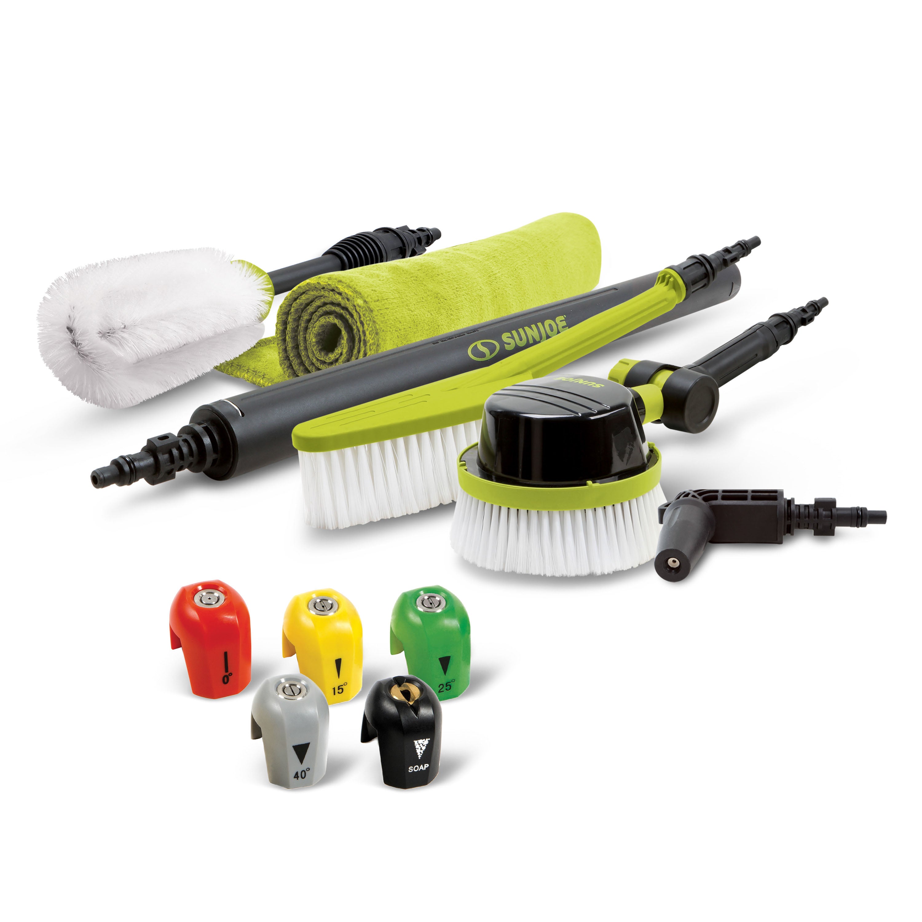 Sun Joe Auto Car Cleaning Kit + Quick Connect Pressure Washer Spray Tips for SPX Series Pressure Washers