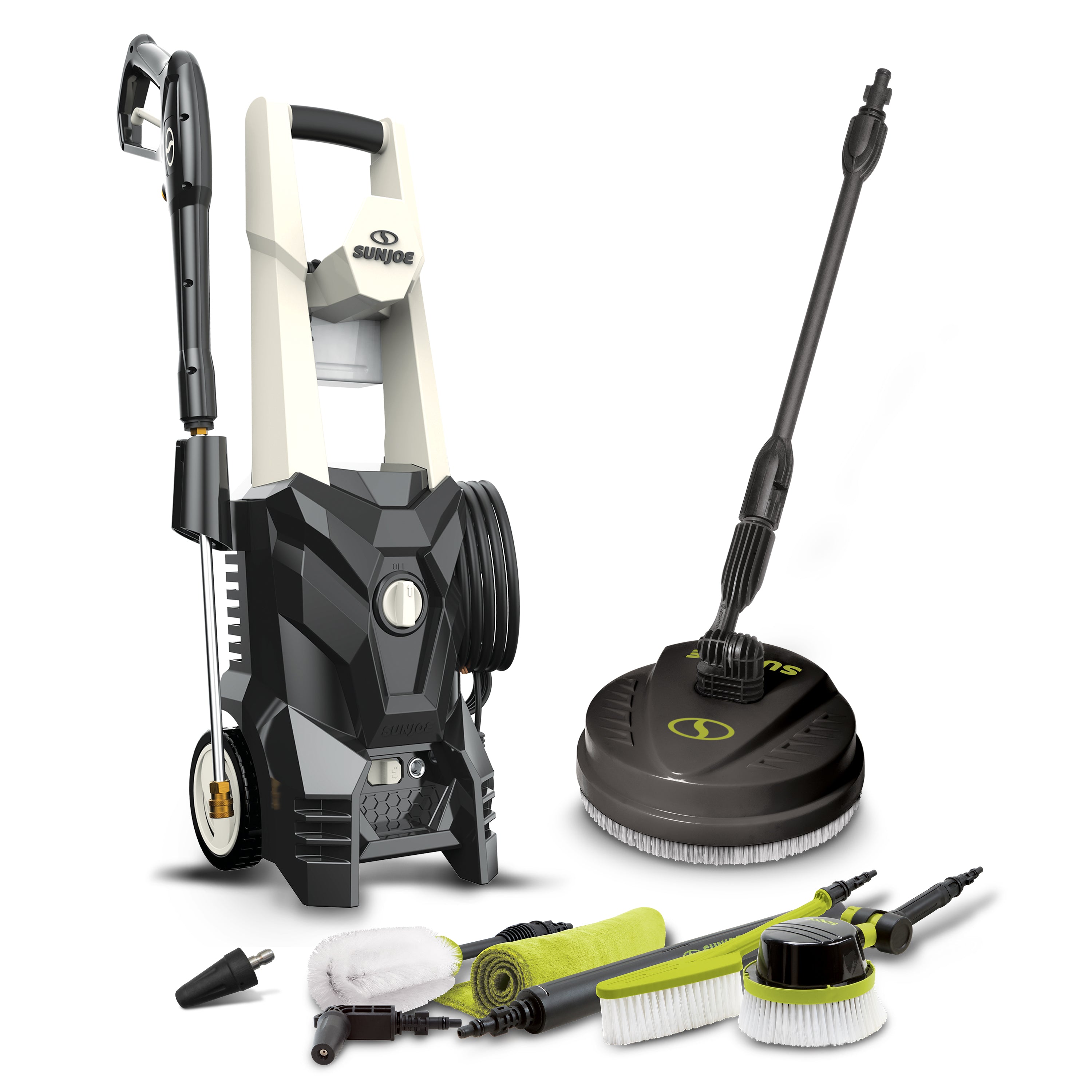 Sun Joe 2000 PSI Max All-Purpose Electric Pressure Washer | 13-Amp |  4 Quick-Connect Nozzles + Foam Cannon + Turbo Spray Nozzle + Patio Cleaner + Auto Cleaning Kit
