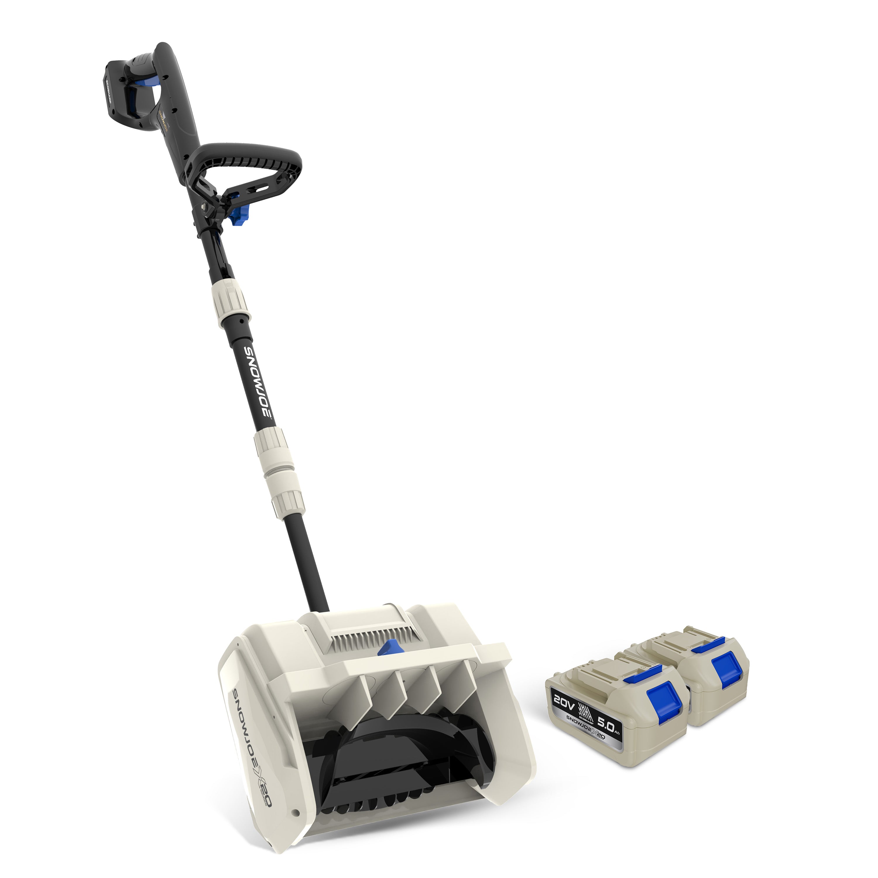 Snow Joe 20-Volt Cordless Snow Shovel Kit | Directional Chute | Brushless Motor | W/ 2 x 5.0-Ah Batteries, Charger, Cover, and Ice Scraper
