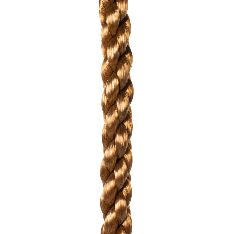 Close-up of the rope on the Bliss Outdoors Rope Climber Swing.