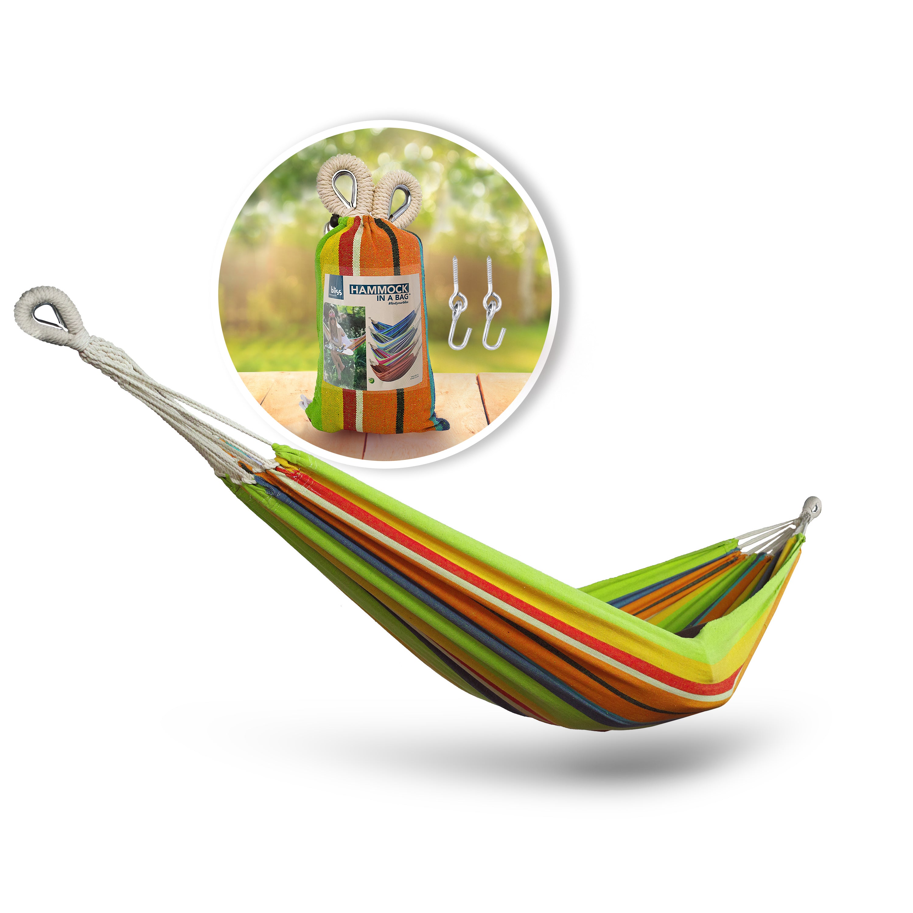 Bliss Hammocks Hammock in a Bag with hanging hardware