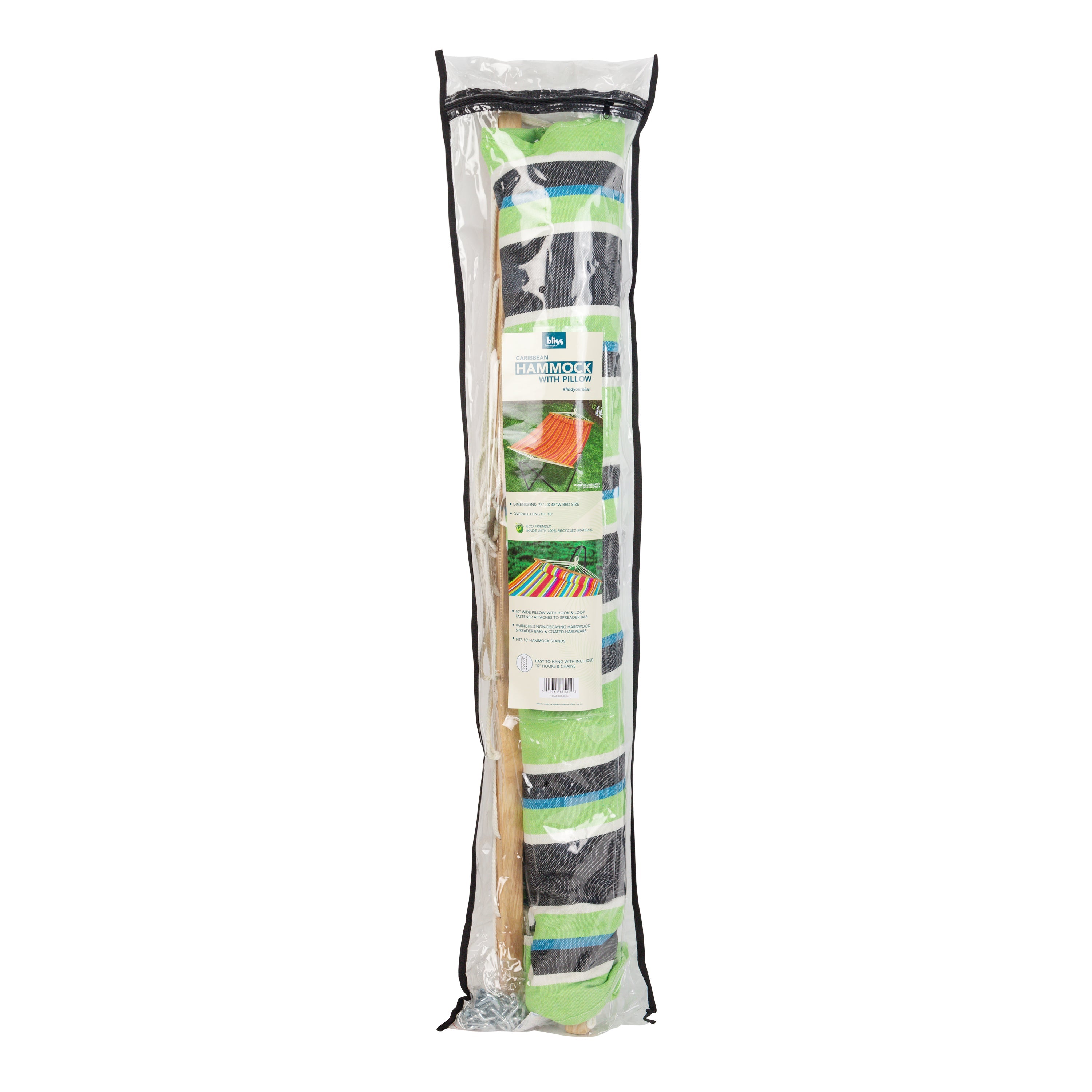 Storage and carrying bag for the Bliss Hammocks 48-inch Wide Country Club Caribbean Hammock.