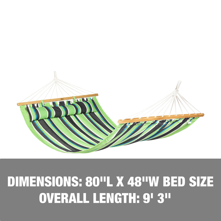 Dimensions: 80-inch length, 48-inch width, and an overall length of 9 feet and 3 inches.