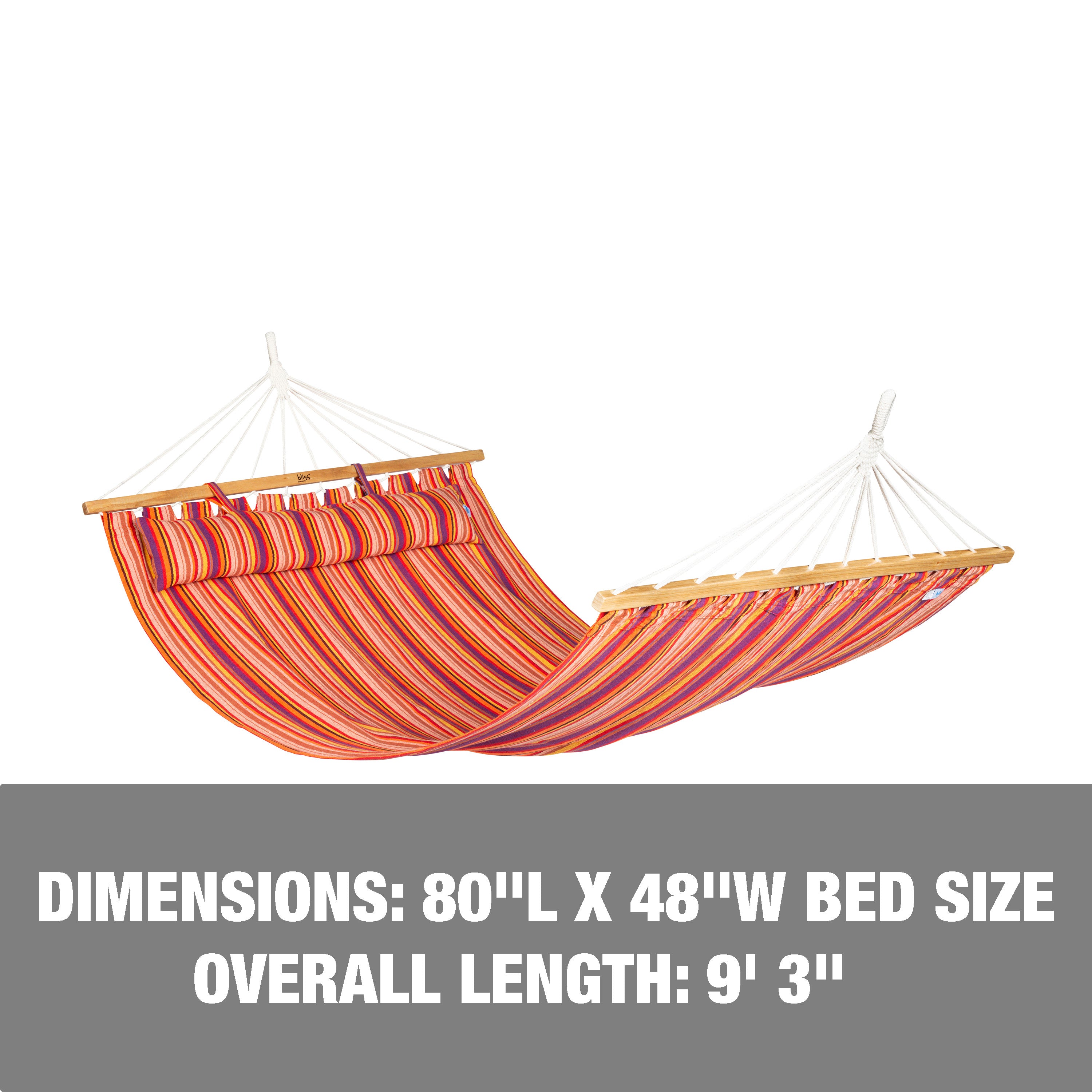 Dimensions: 80-inch length, 48-inch width, and an overall length of 9 feet and 3 inches.