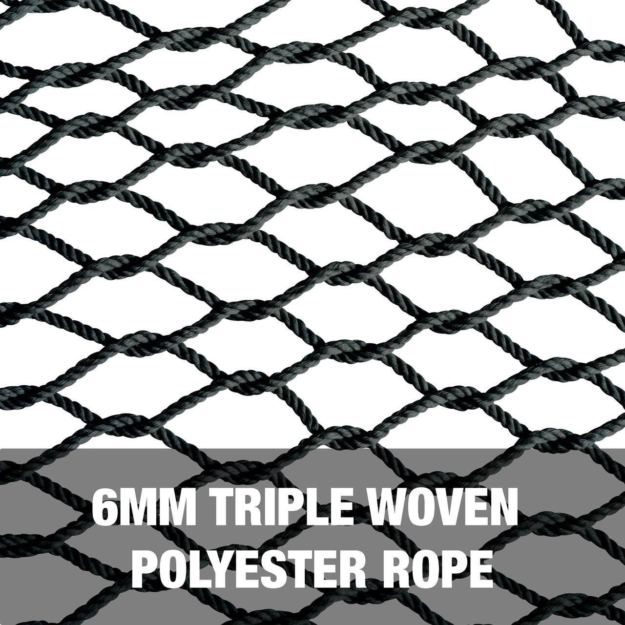6mm triple woven polyester rope.