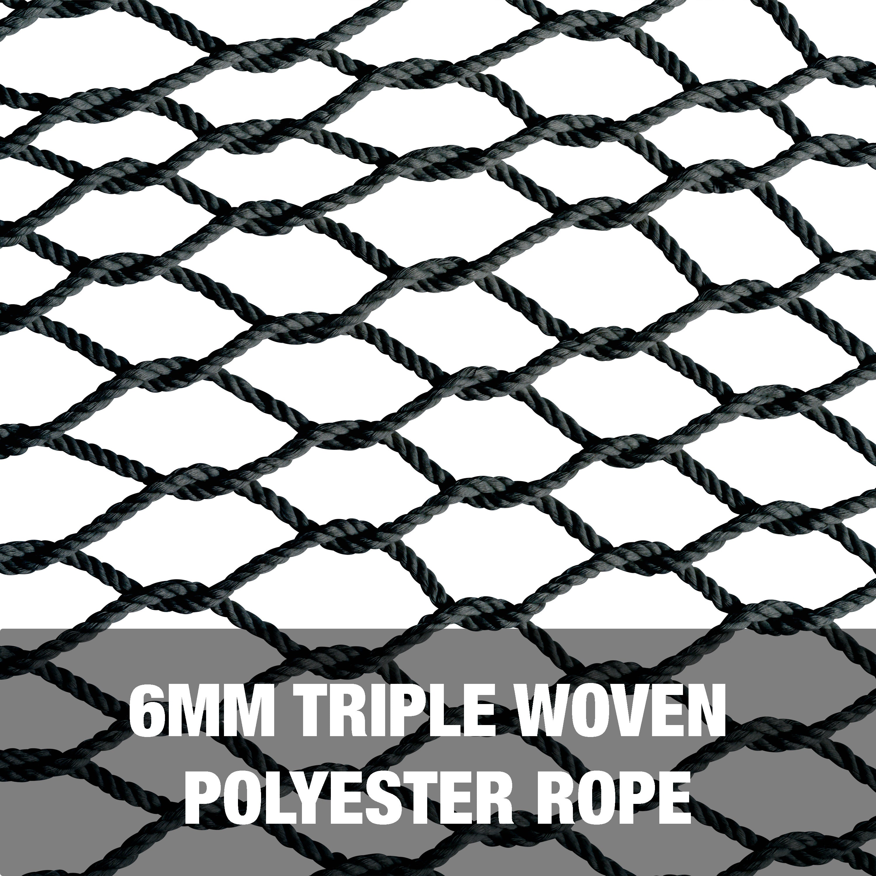 6mm triple woven polyester rope.