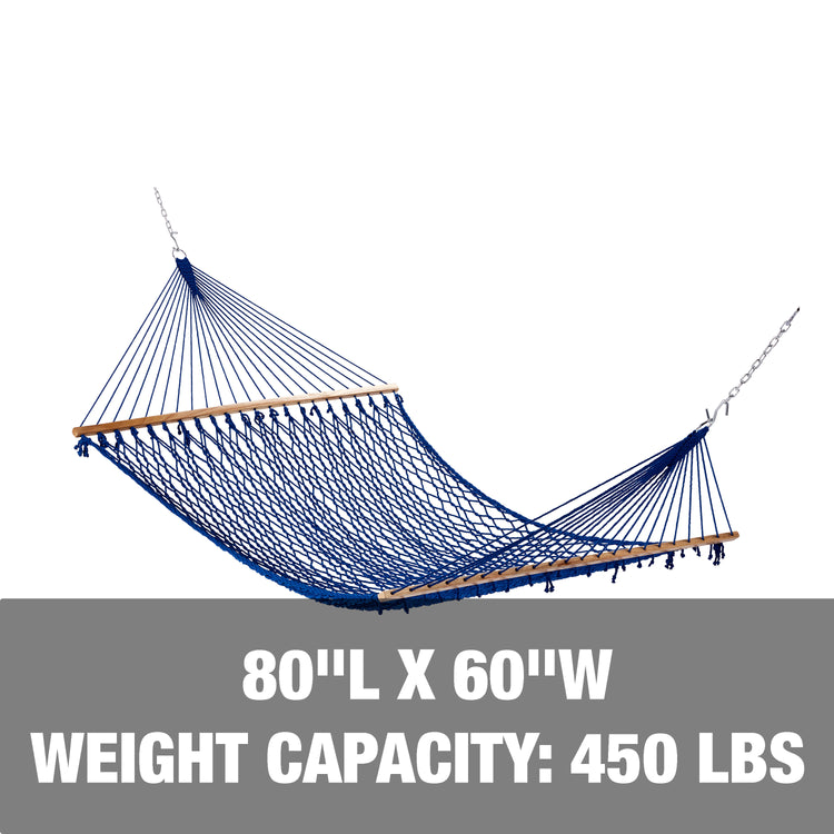 80-inch length, 60-inch width, and a weight capacity of 450 pounds.
