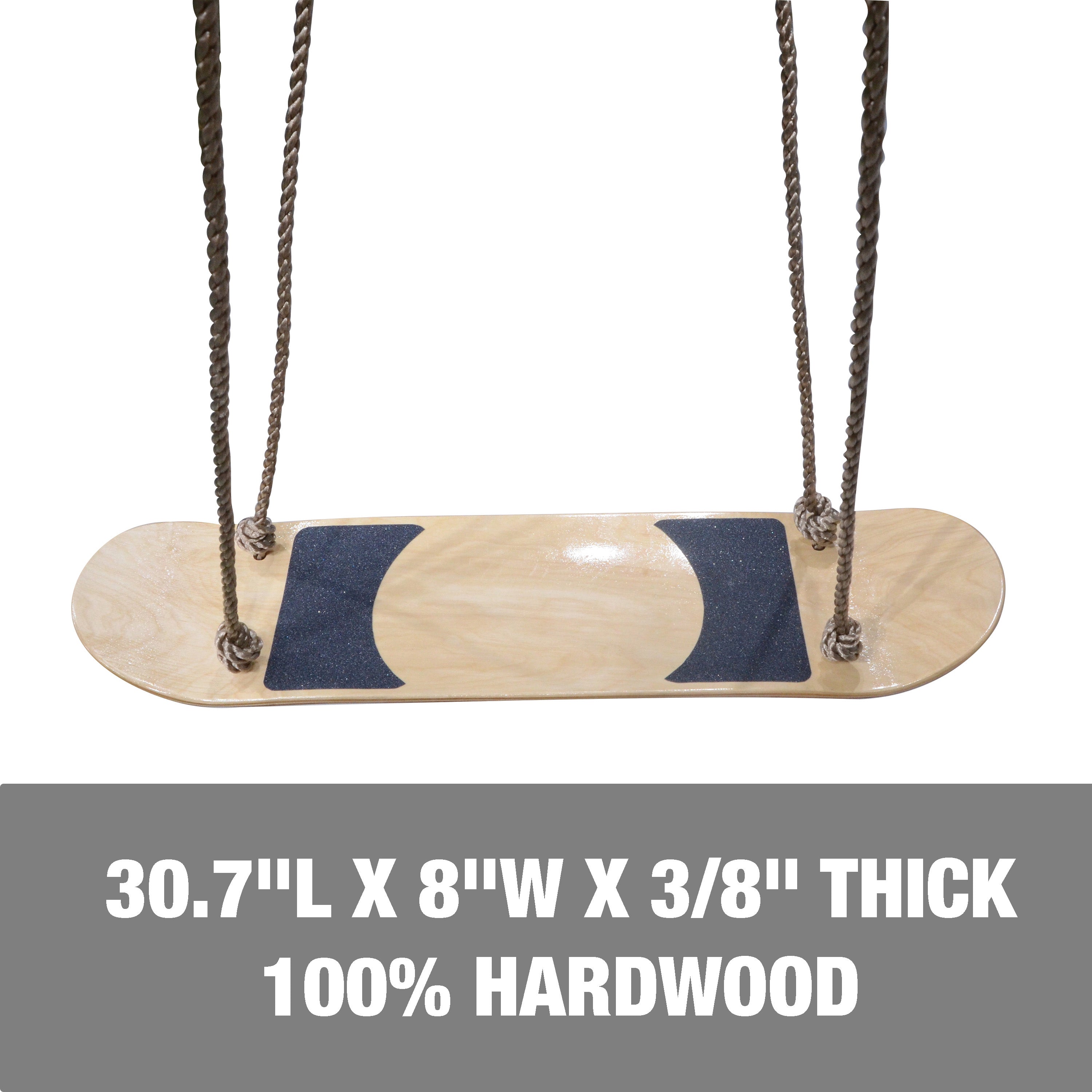 30.7-inch long, 8-inch wide, and 3/8-inch thick 100 percent hardwood.