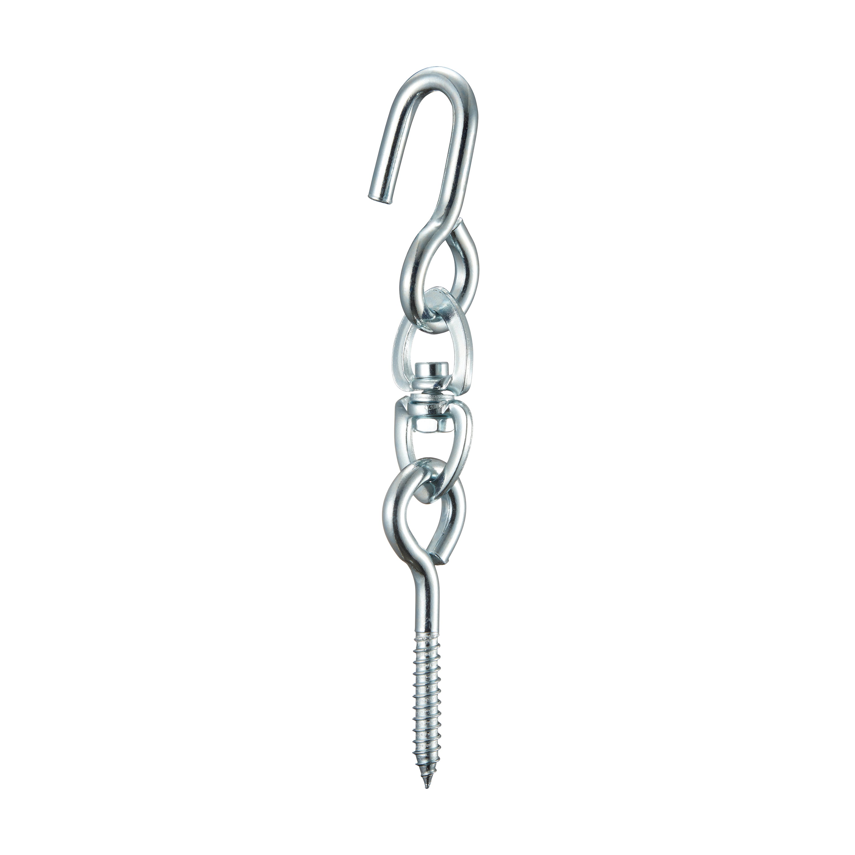 Metal Eye screw with rotating nut.
