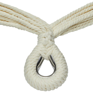 Close-up of the rope loop with reinforced steel.