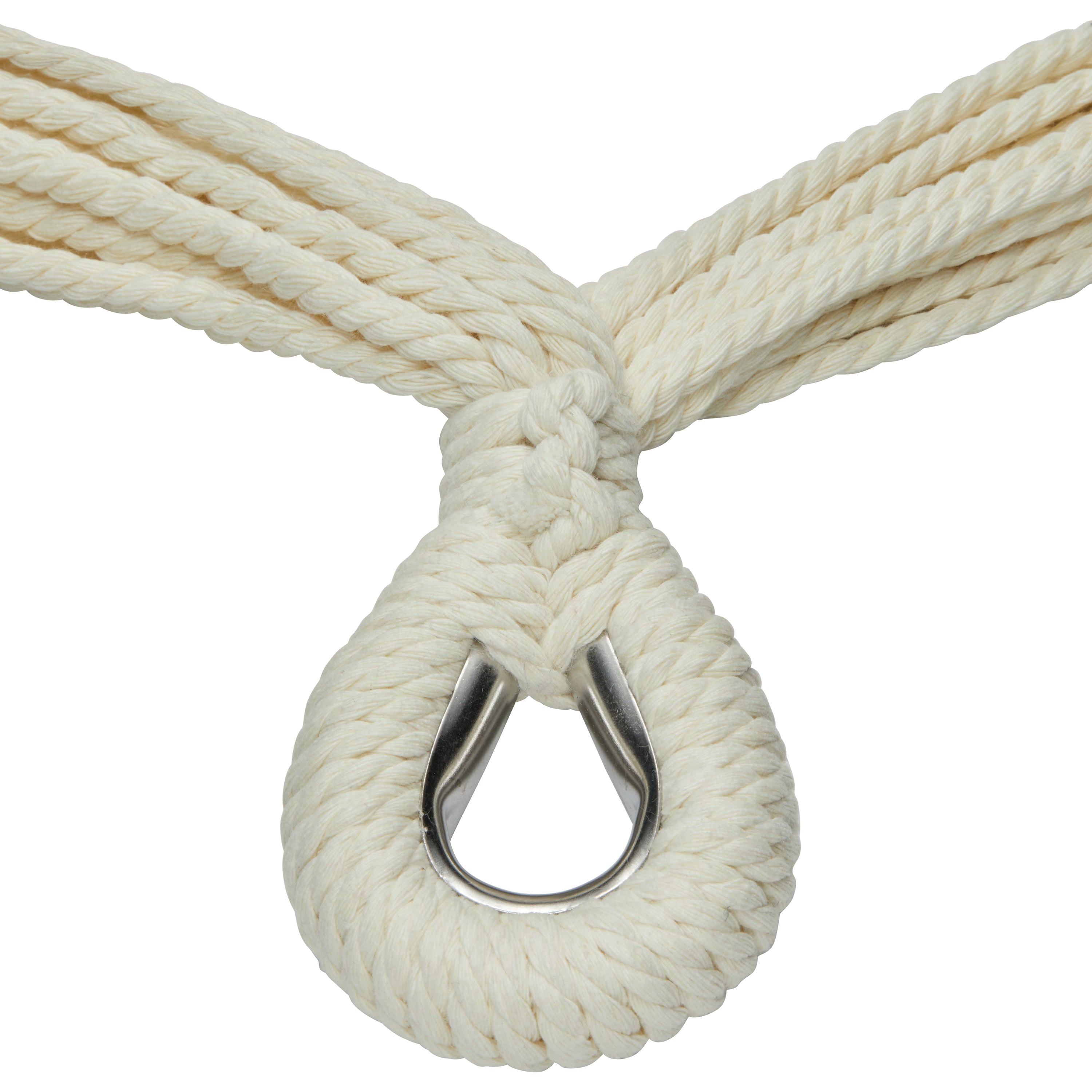 Close-up of the rope loop with reinforced steel.