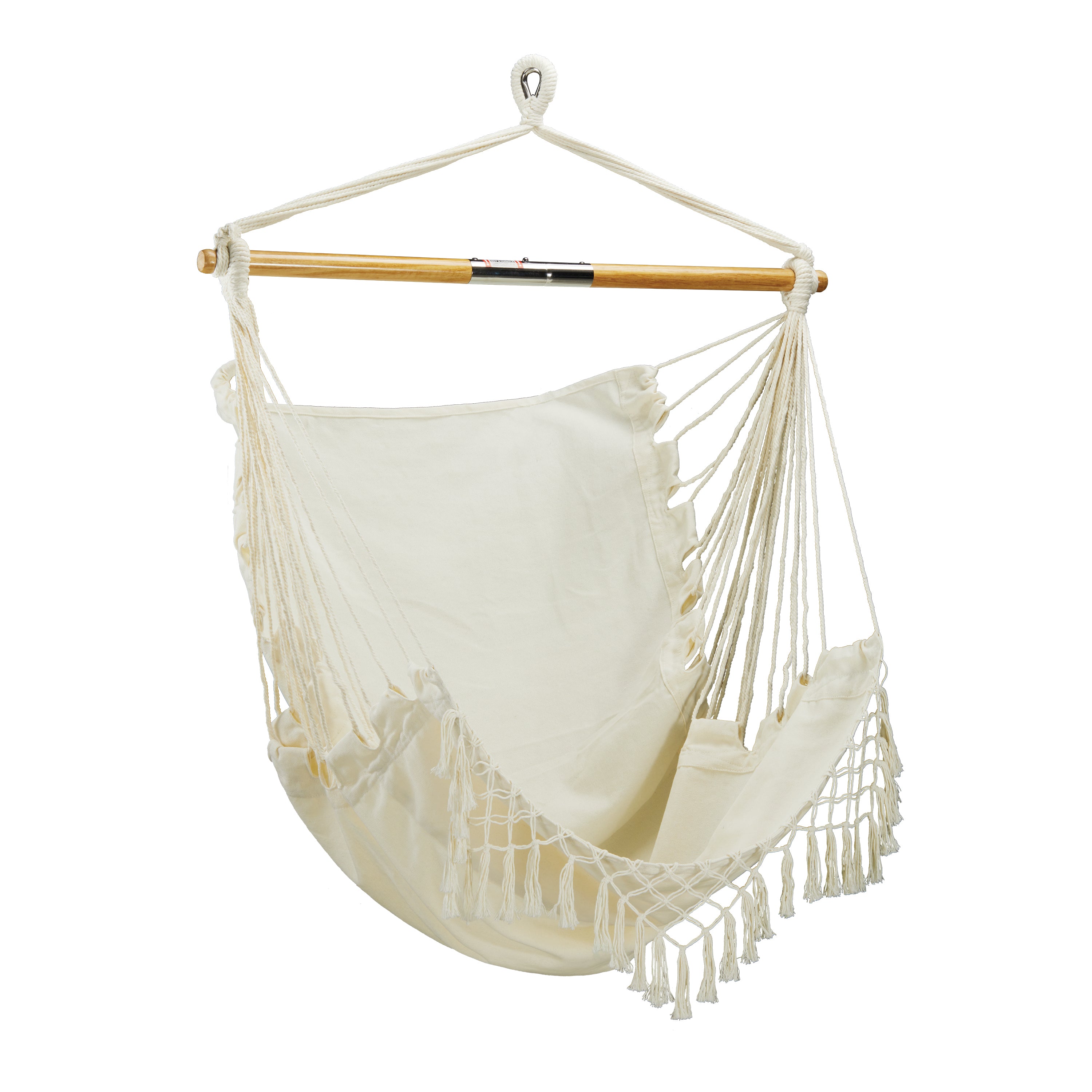 Bliss Hammocks 40-inch Island Rope Fringe Hammock Chair.