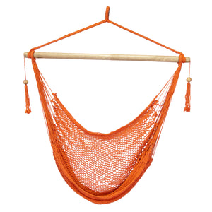 Bliss Hammocks 40-inch Orange Island Rope Hammock Chair.