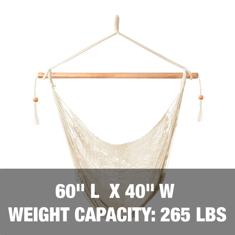 60 inch length and 40 inch width, with a weight capacity of 265 pounds.