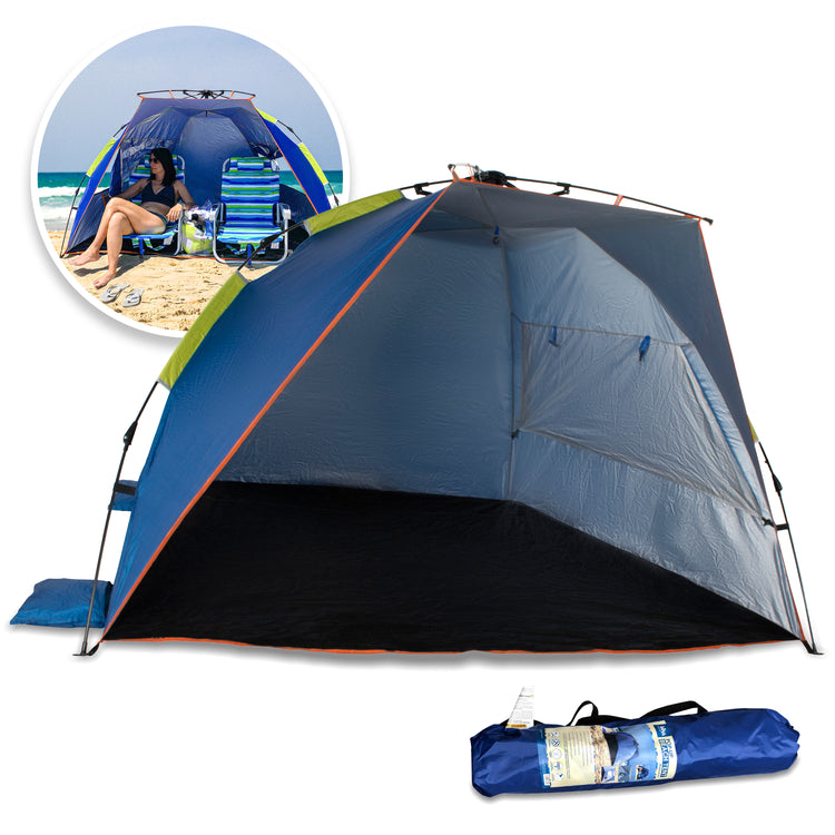 Bliss Hammocks Pop-Up Beach Tent w/Carrying Bag, Collapsible Design, S