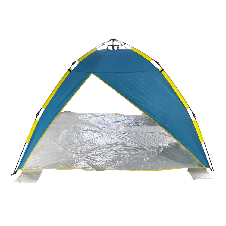 Side view of the beach tent.
