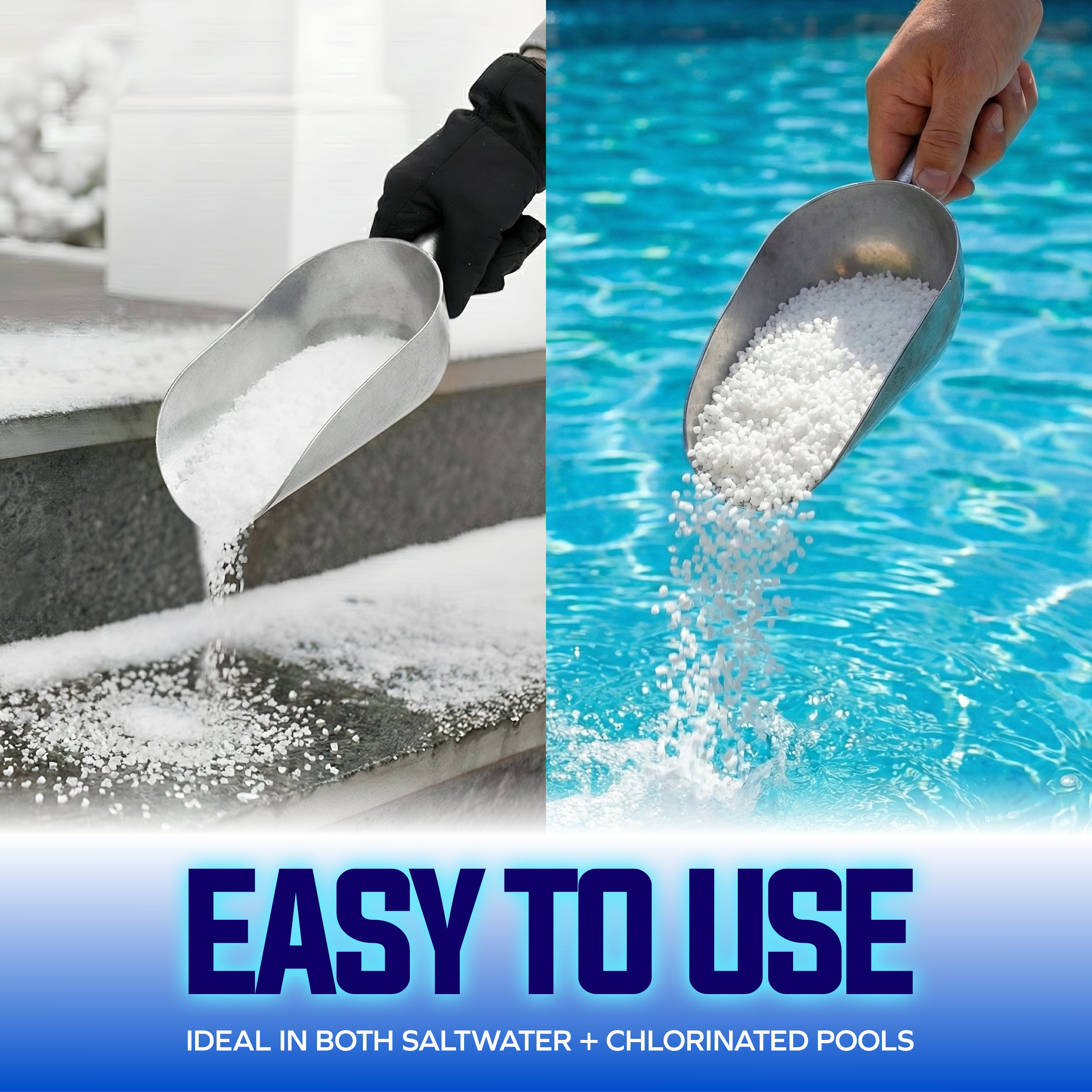 Aqua Joe Pool and Spa Calcium Hardness Increaser | Calcium Chloride Pellets | 50 Lb Bag | Above Ground and Inground Swimming Pools System Accessory for Care, Cleaning, and Maintenance (CAN BE USED FOR ICE MELT)