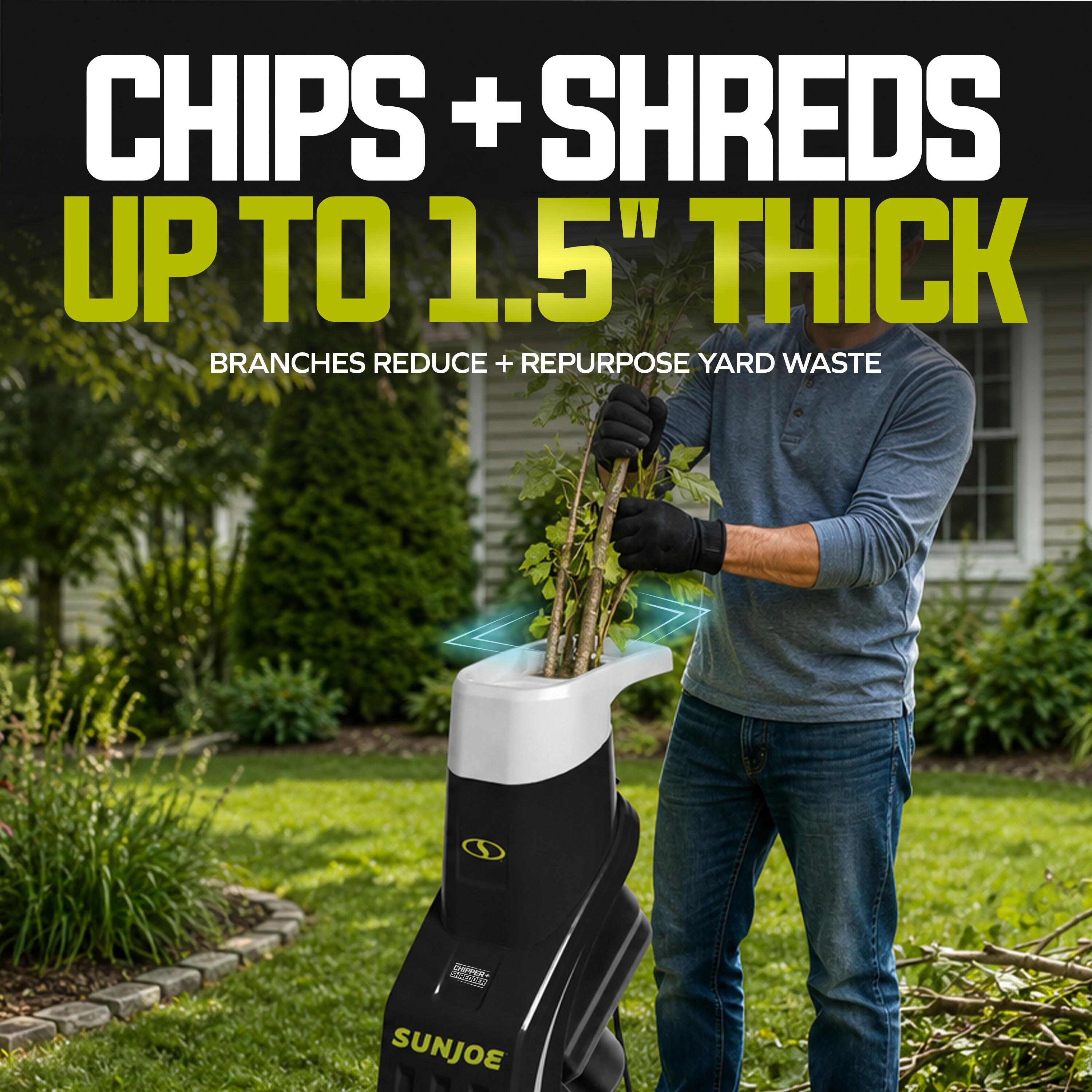 Sun-Joe-14-AMP-Electric-Wood-Chipper/Shredder---CJ601E-