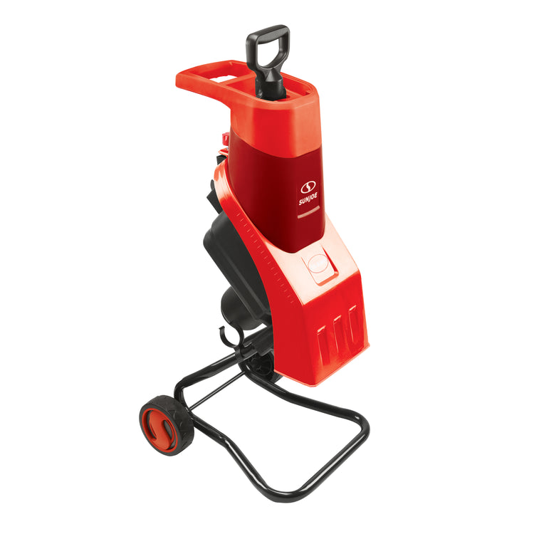 Sun Joe 15-amp Electric Wood Chipper in red.