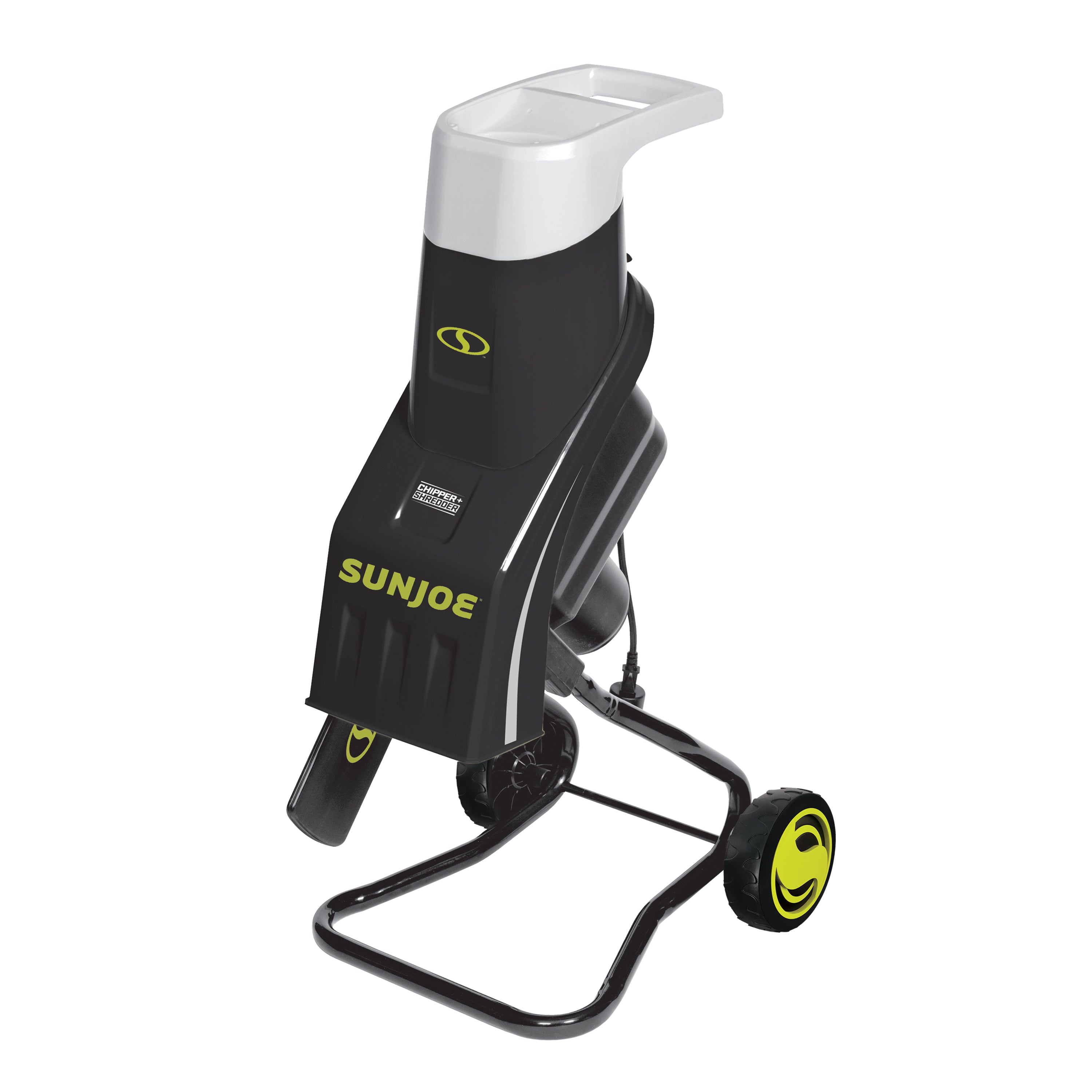 Sun Joe CJ602E Electric Wood Chipper | 17:1 Reduction | 15-Amp | 1.57-inch Max Cutting Diameter (Green)