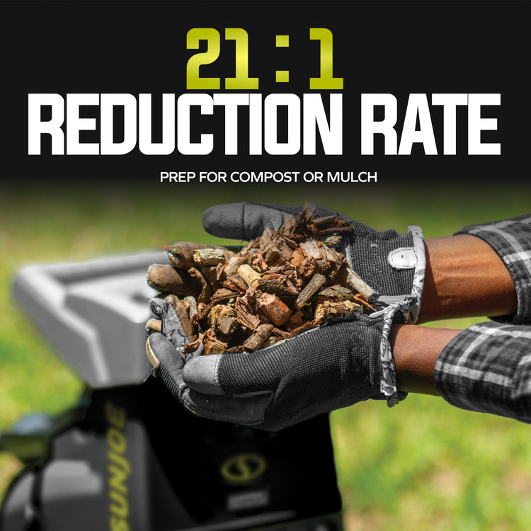 Sun Joe CJ603E 21 to 1 reduction rate feature
