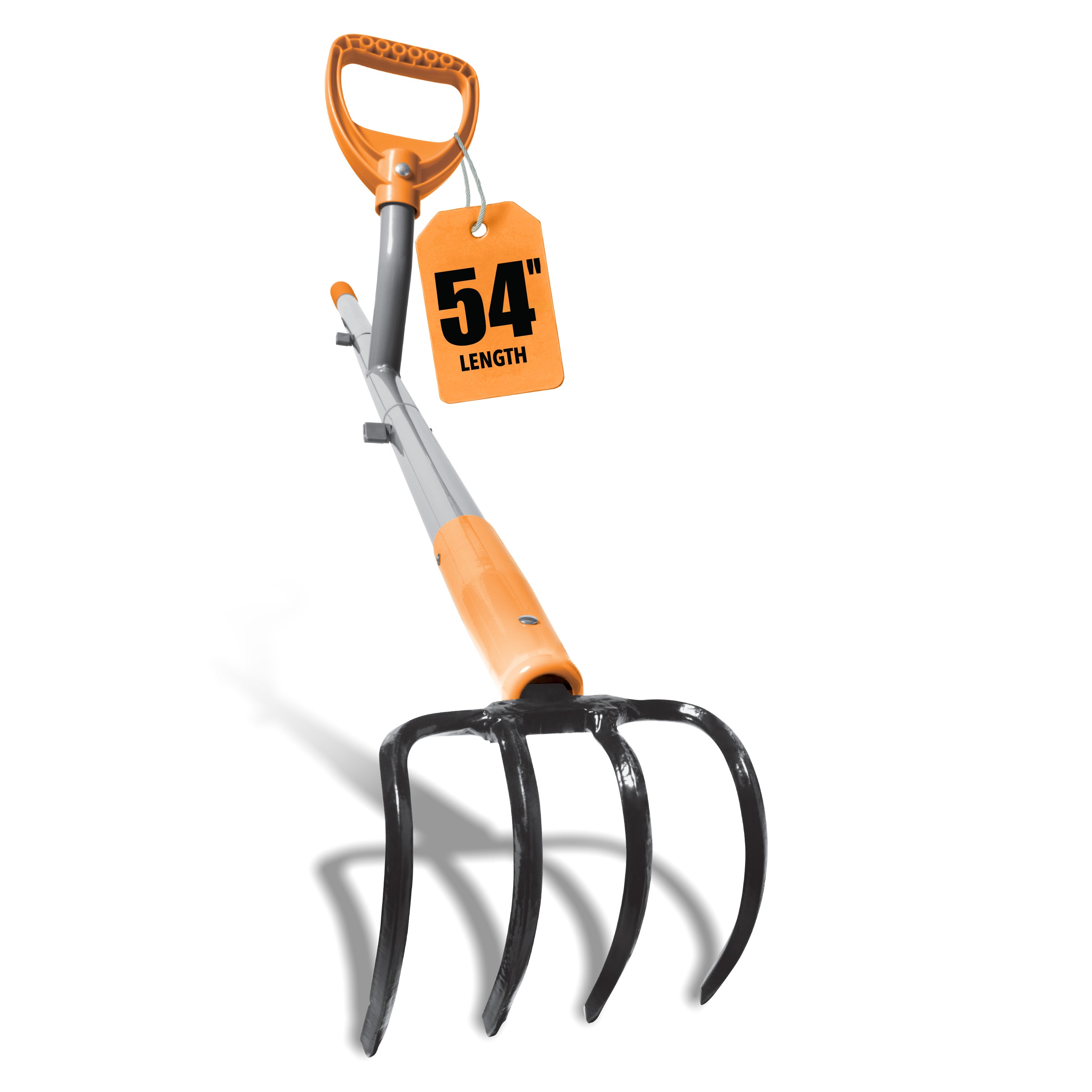 Ergie Systems ERG-CLTV45 Steel Shaft Garden Soil Cultivator | 54-Inch | 4 Tines