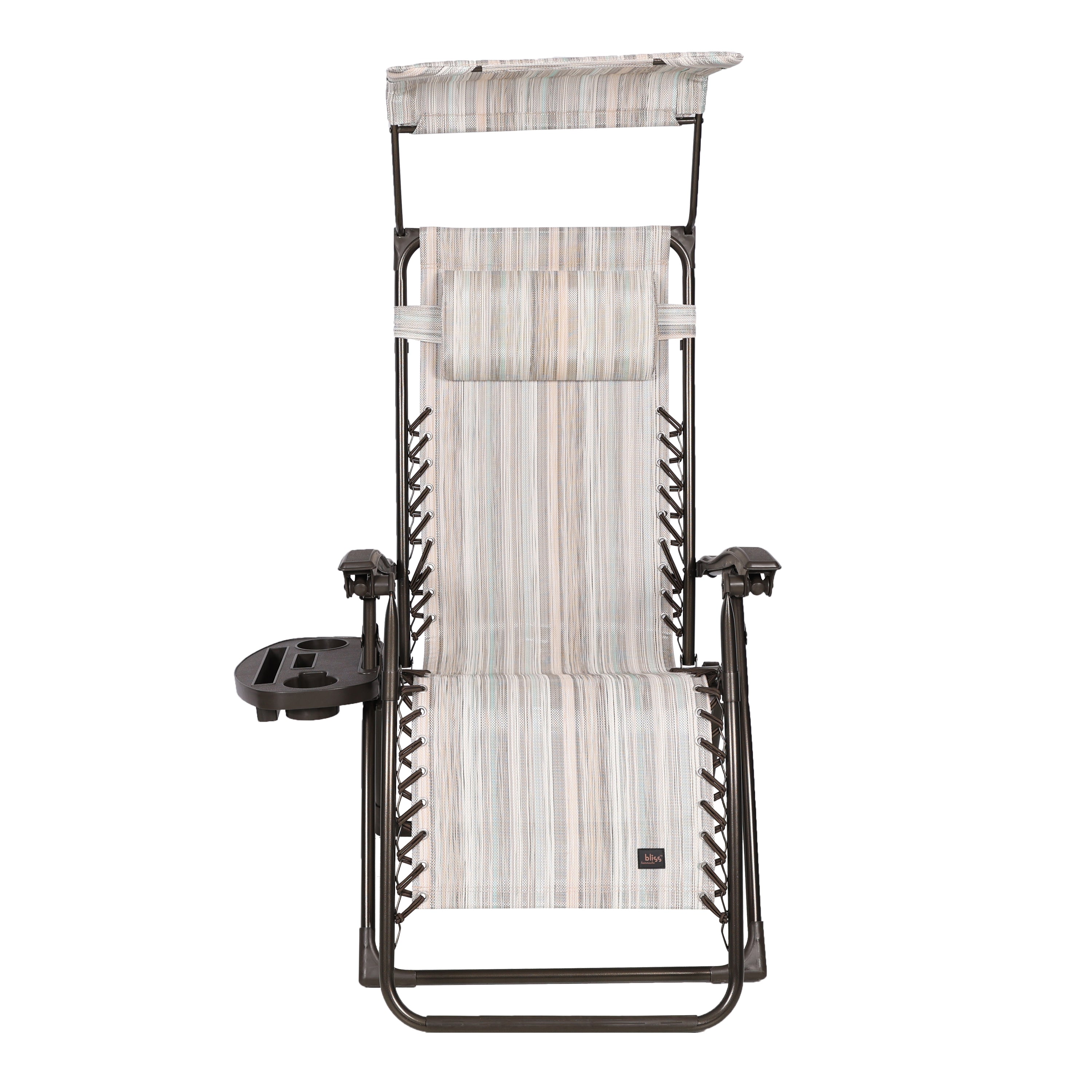 Front view of the 26-inch Casual Stripe Zero Gravity Chair.